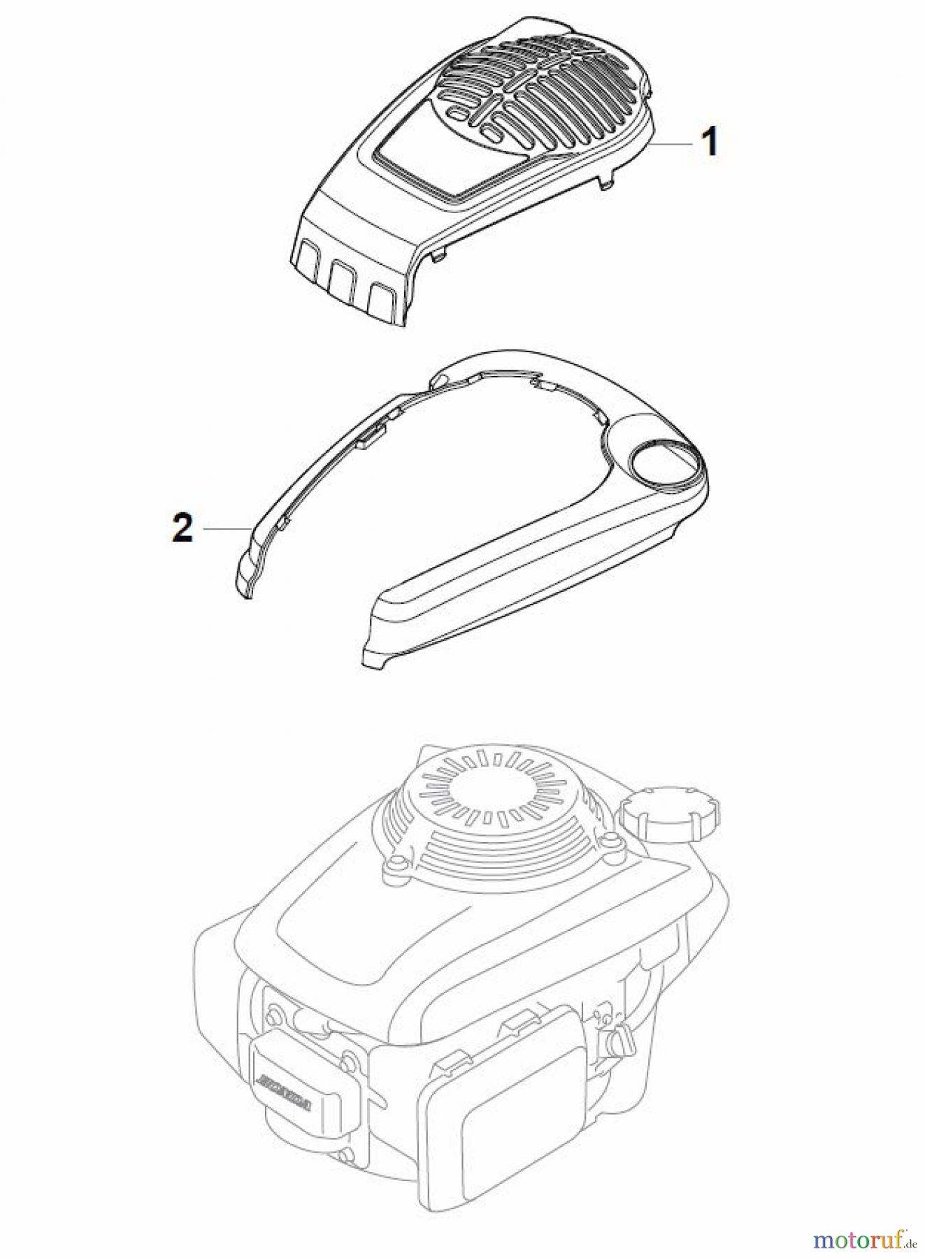  Global Garden Products GGP Rasenmäher Baujahr 2017 Benzin Mit Antrieb 2017 MC 534 TR Honda Engine Cover