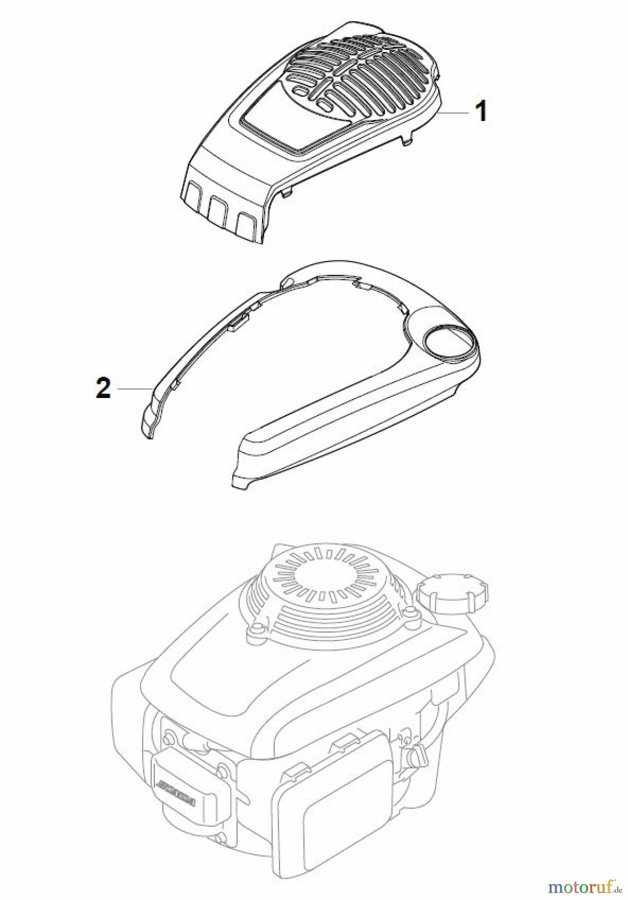  Global Garden Products GGP Rasenmäher Baujahr 2017 Benzin Mit Antrieb 2017 MCS 474 TR Honda Engine Cover