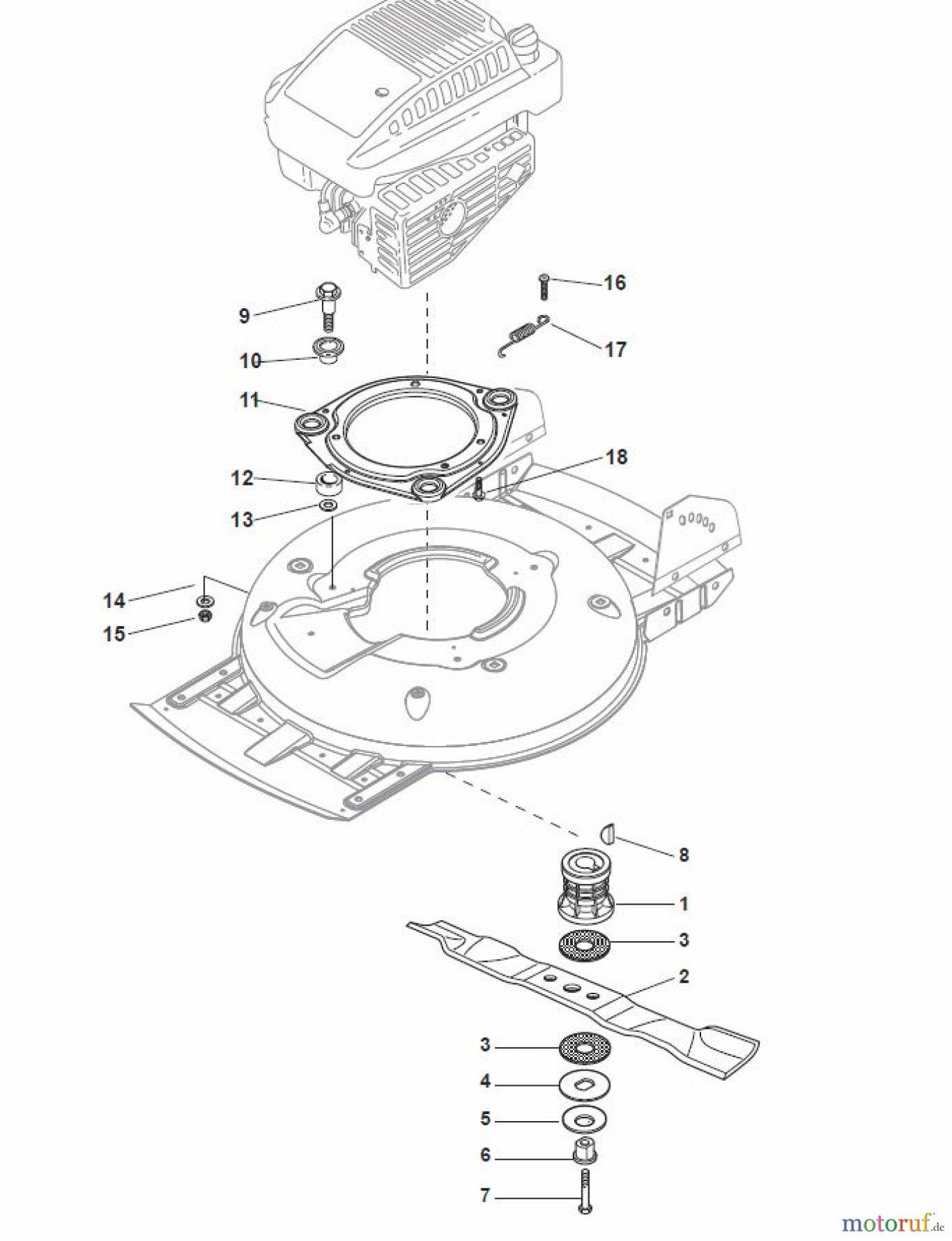  Global Garden Products GGP Rasenmäher Benzin Mit Antrieb 2017 MCS 504 TR Blade - Friction Hub with AVS