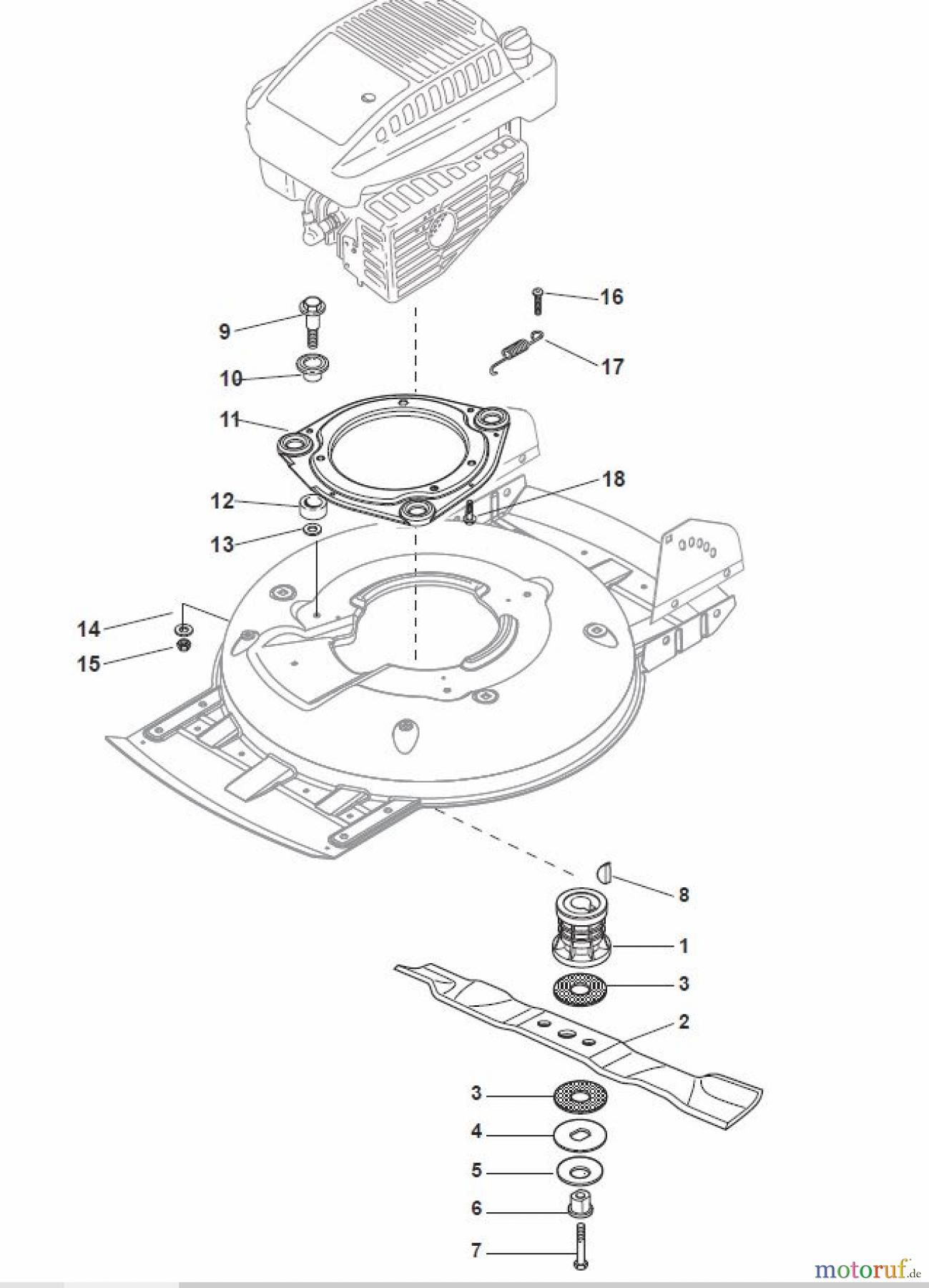  Global Garden Products GGP Rasenmäher Benzin Mit Antrieb 2017 MCS 504 TR/E Blade - Friction Hub with AVS