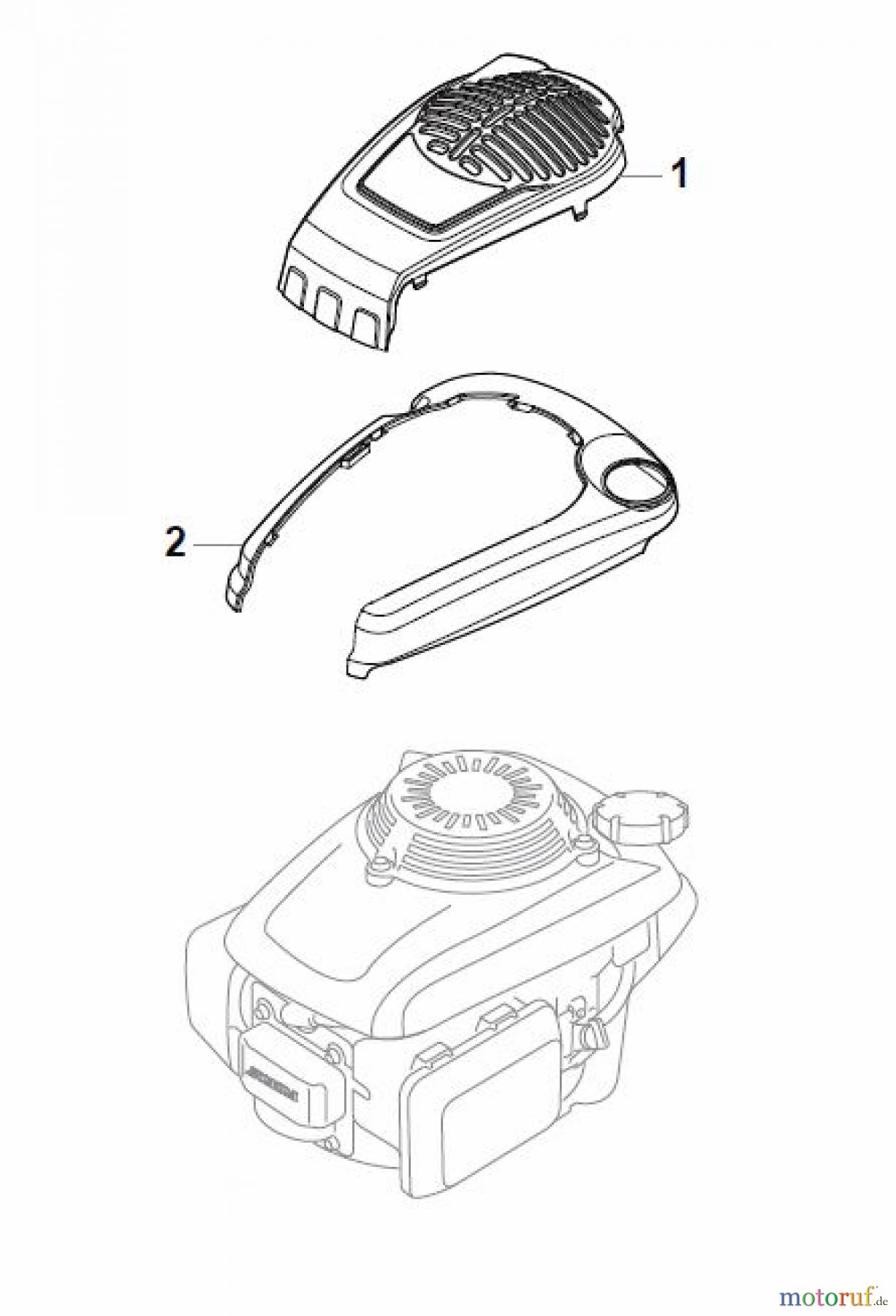  Global Garden Products GGP Rasenmäher Baujahr 2017 Benzin Mit Antrieb 2017 MP1 504 SQE Honda Engine Cover
