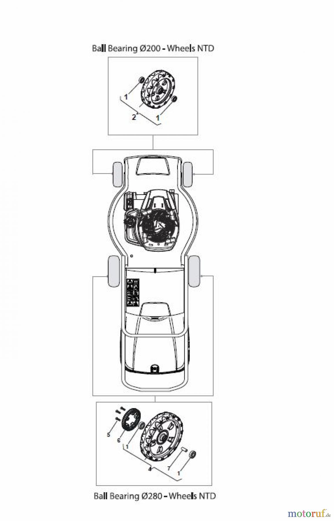  Global Garden Products GGP Rasenmäher Benzin Mit Antrieb 2017 MP1 504 SV Wheels and Hub Caps