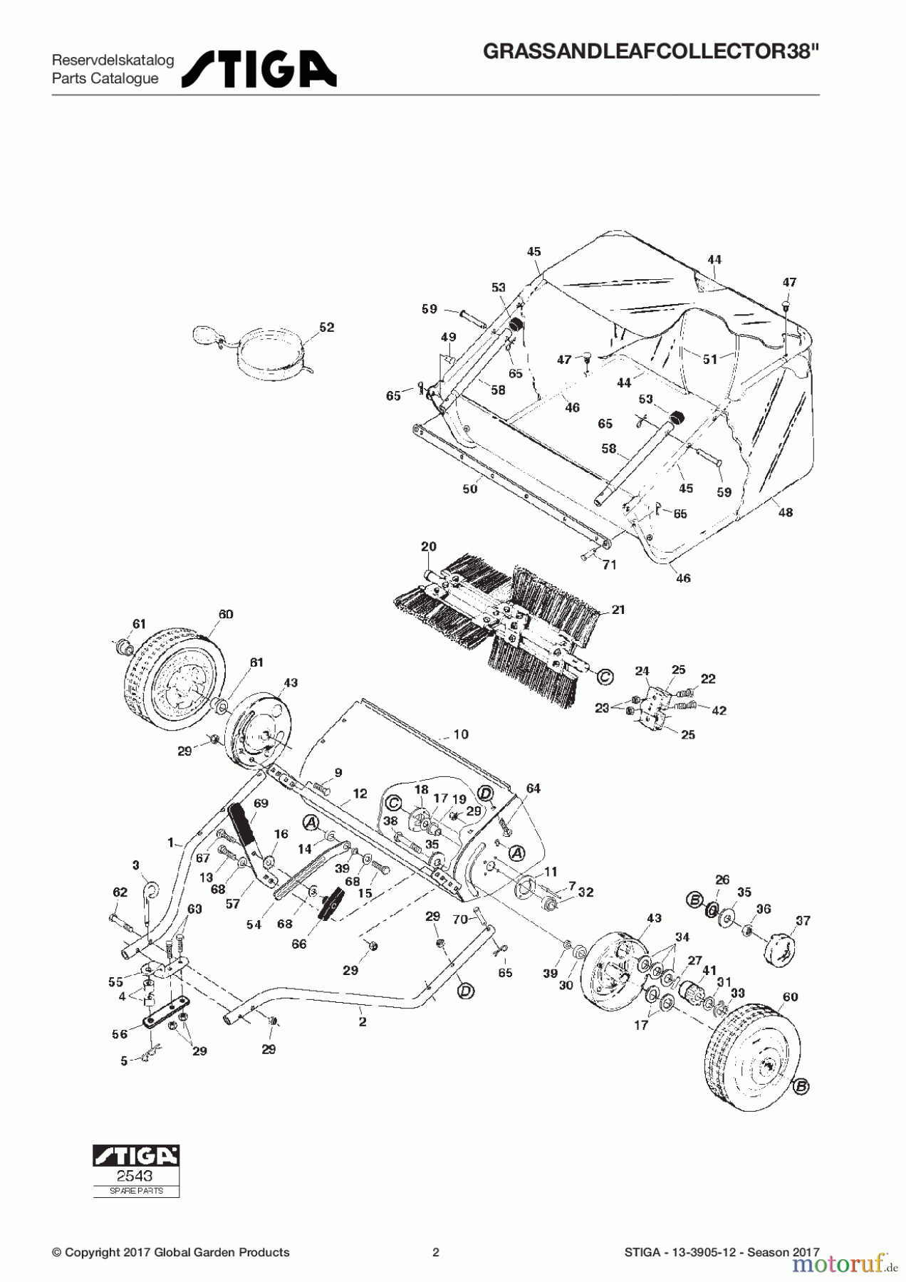  Stiga Frontmäher Anbau 2017 Front Mower GRASS AND LEAF COLLECTOR 38