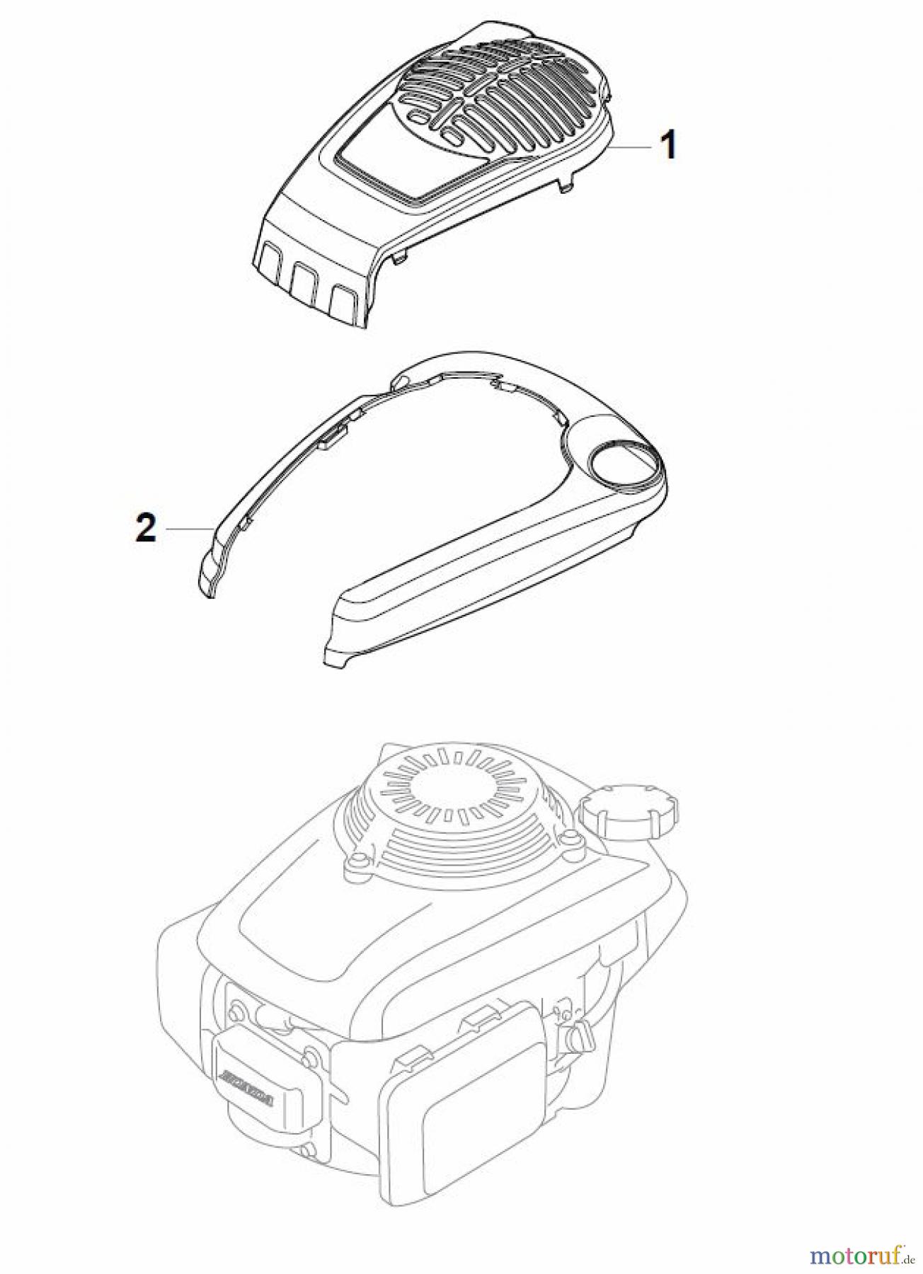  Global Garden Products GGP Rasenmäher Baujahr 2017 Benzin Mit Antrieb 2017 MP1 504 WSV Honda Engine Cover