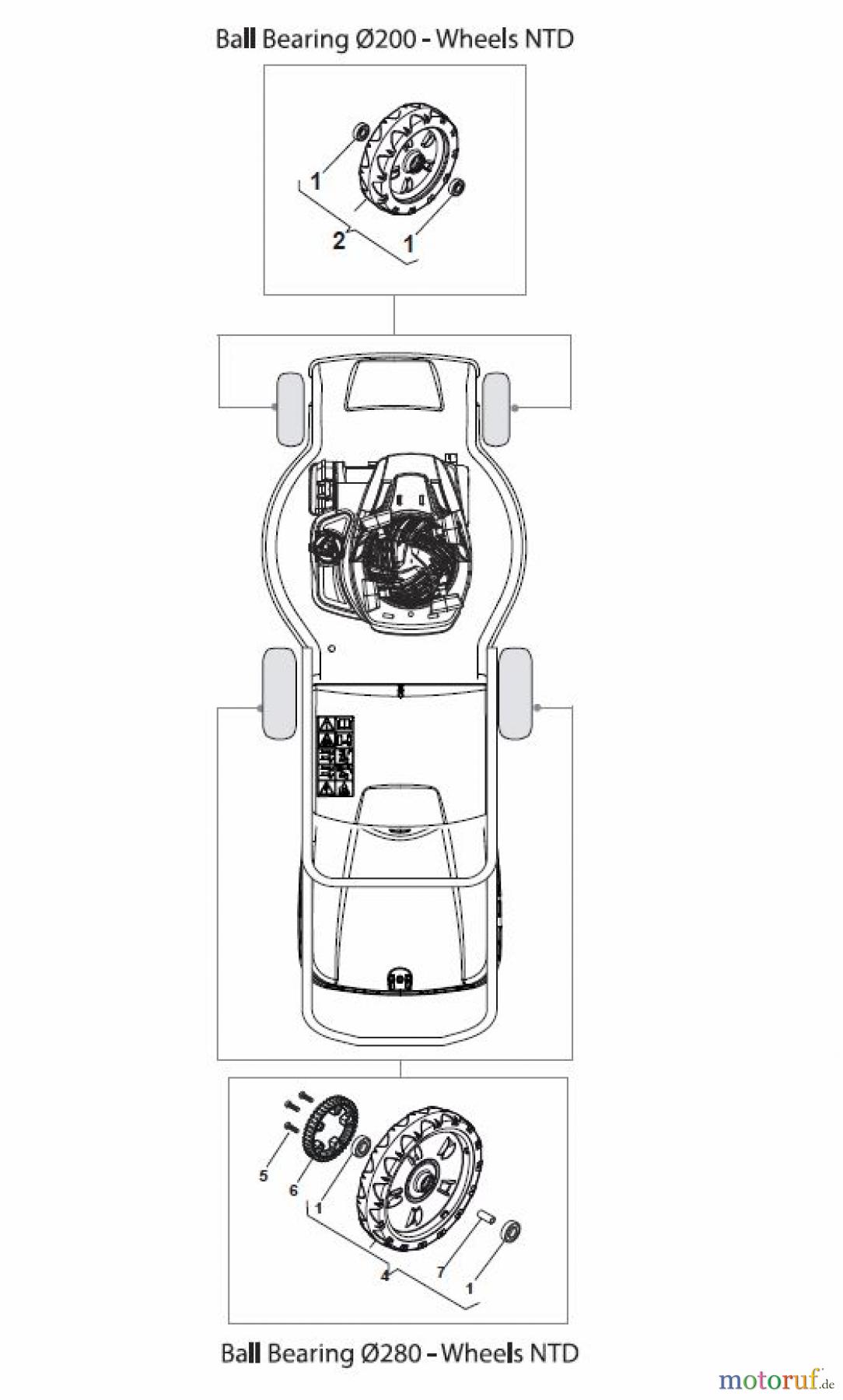  Global Garden Products GGP Rasenmäher Benzin Mit Antrieb 2017 MP1 504 WSVE Wheels and Hub Caps