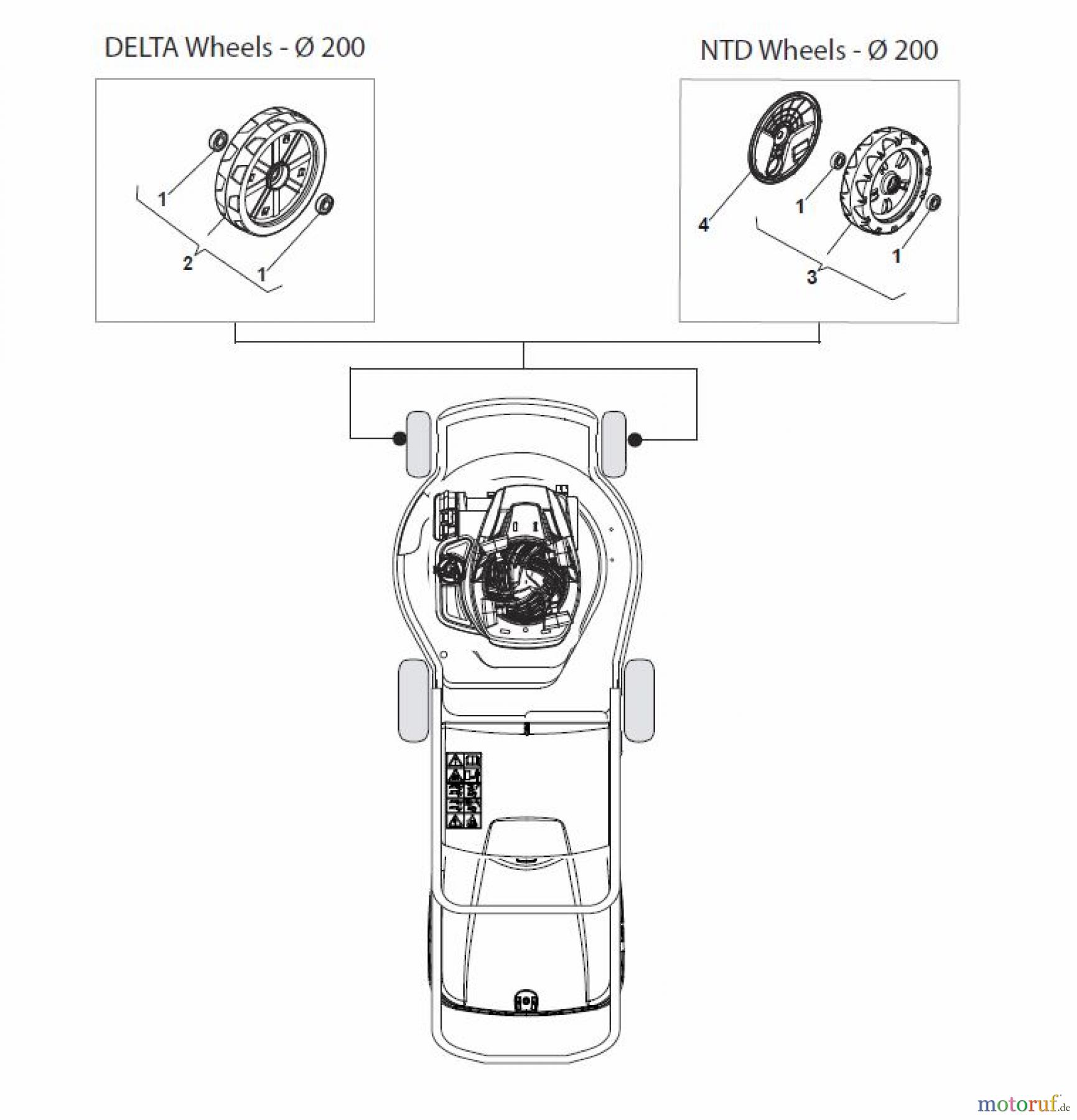  Global Garden Products GGP Rasenmäher Baujahr 2017 Benzin Mit Antrieb 2017 MP2 504 SVE-R (Roller) Wheels