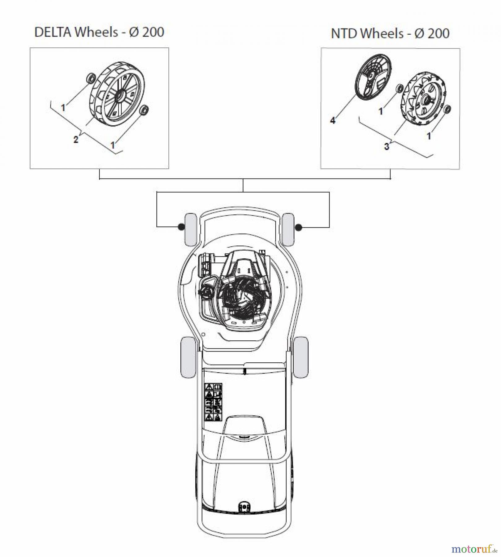  Global Garden Products GGP Rasenmäher Benzin Mit Antrieb 2017 MP2 554 SE-R (Roller) Wheels