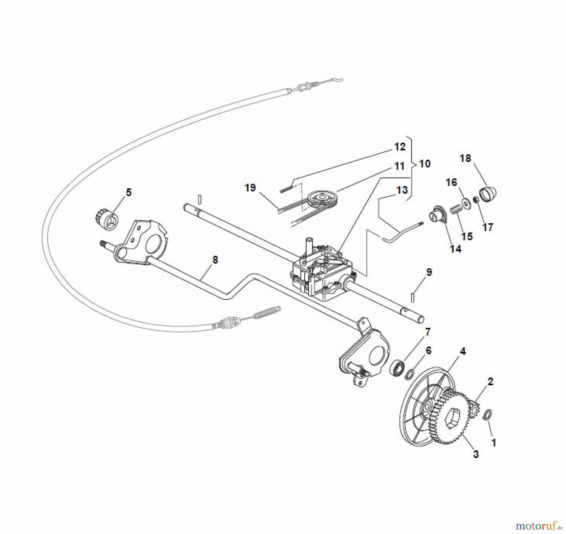  Global Garden Products GGP Rasenmäher Benzin Mit Antrieb 2017 NP 534 TR 3S Transmission