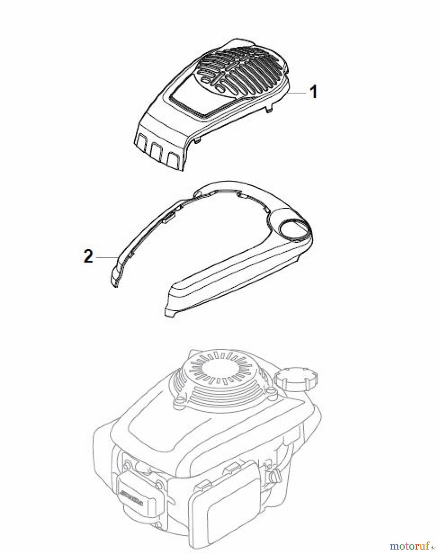  Global Garden Products GGP Rasenmäher Baujahr 2017 Benzin Mit Antrieb 2017 NP 534 TR 3S Honda Engine Cover