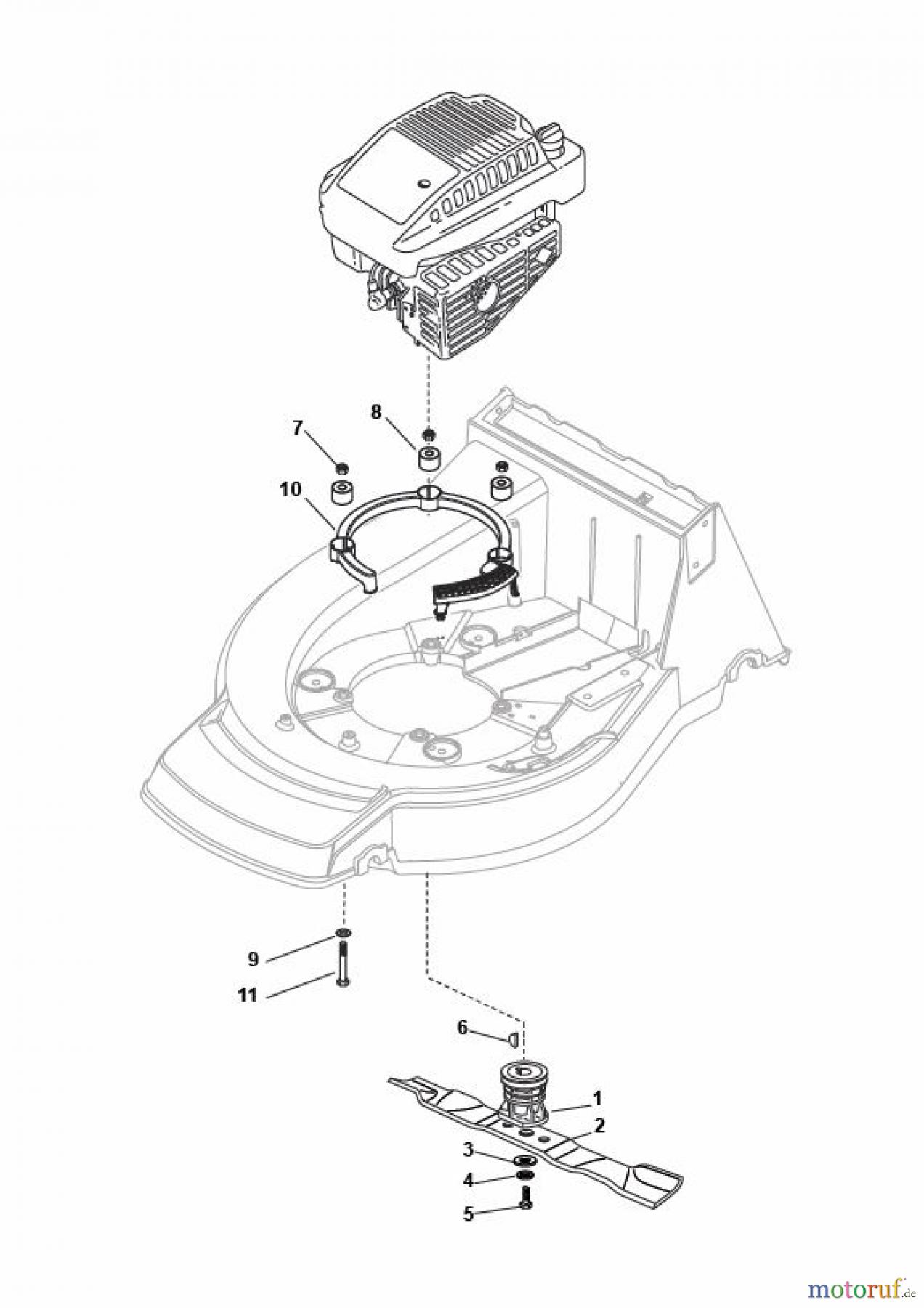  Global Garden Products GGP Rasenmäher Benzin Mit Antrieb 2017 NP 534 TR Blade and Hub for B&S E Engine