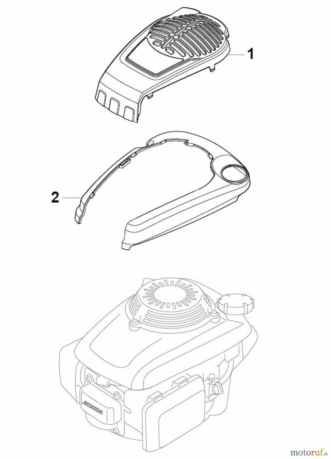  Global Garden Products GGP Rasenmäher Benzin Mit Antrieb 2017 NP 534 W TR 3S Honda Engine Cover