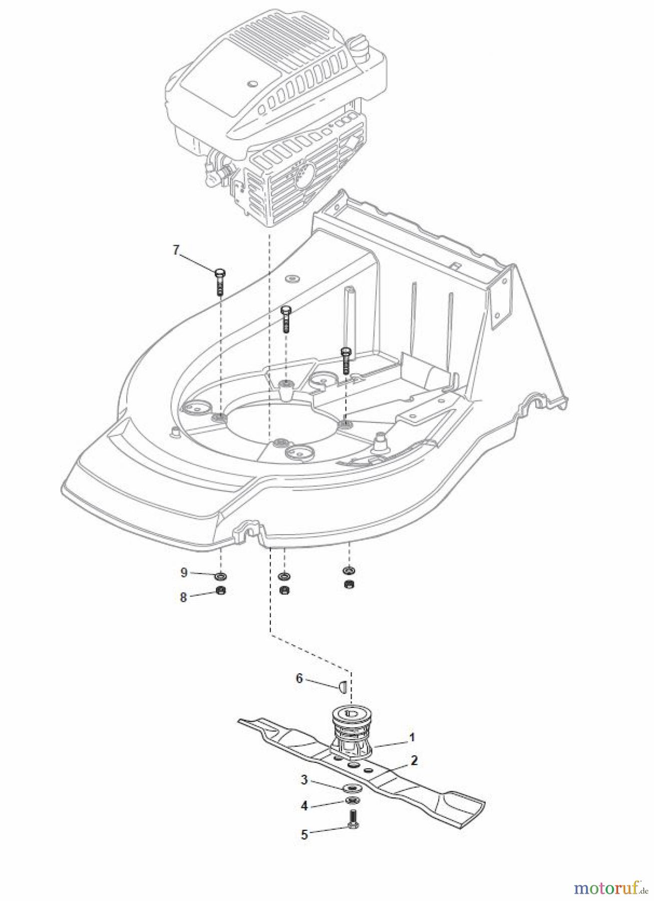  Global Garden Products GGP Rasenmäher Baujahr 2017 Benzin Mit Antrieb 2017 NP 534 W TR 3S Blade and Hub