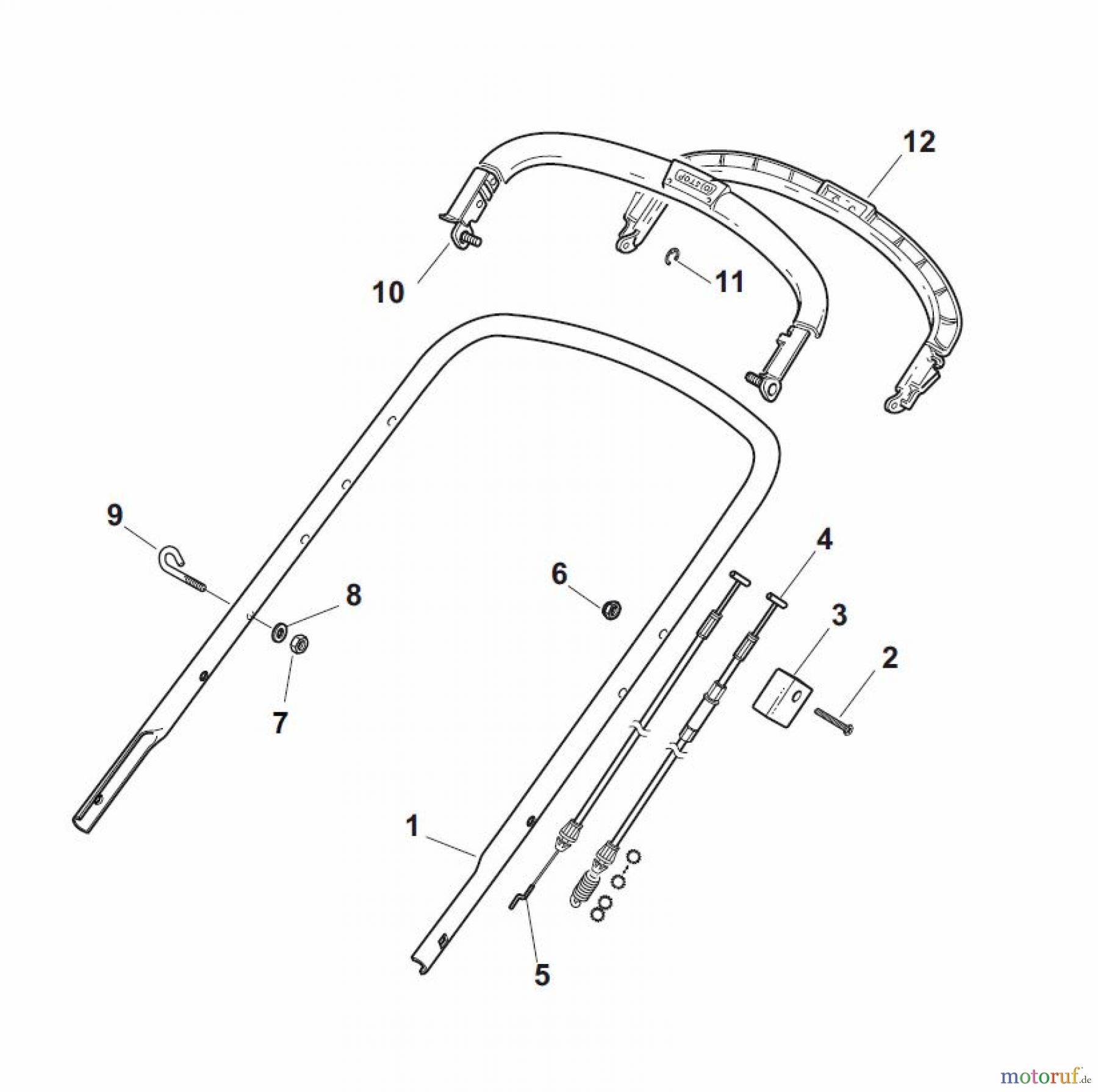  Global Garden Products GGP Rasenmäher Benzin Mit Antrieb 2017 NT 484 W TR - 484 W TRQ Handle, Upper Part