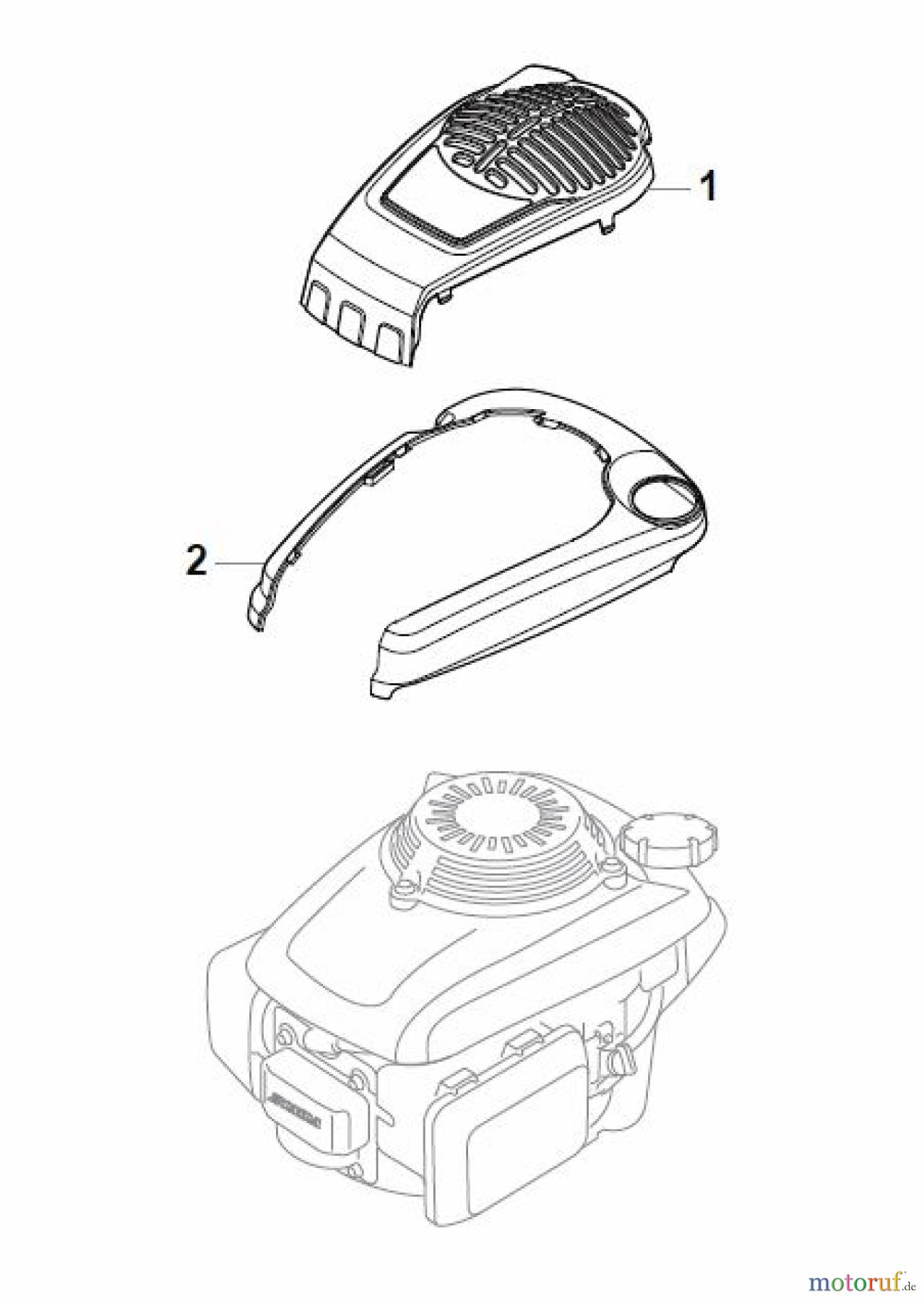  Global Garden Products GGP Rasenmäher Benzin Mit Antrieb 2017 NT 484 W TR - 484 W TRQ Honda Engine Cover