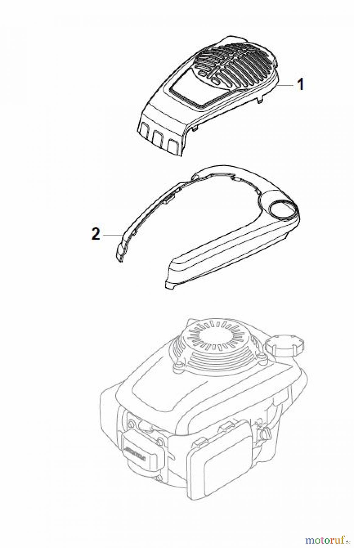  Global Garden Products GGP Rasenmäher Benzin Mit Antrieb 2017 NT 484 W TR 4S - W TRQ 4S Honda Engine Cover