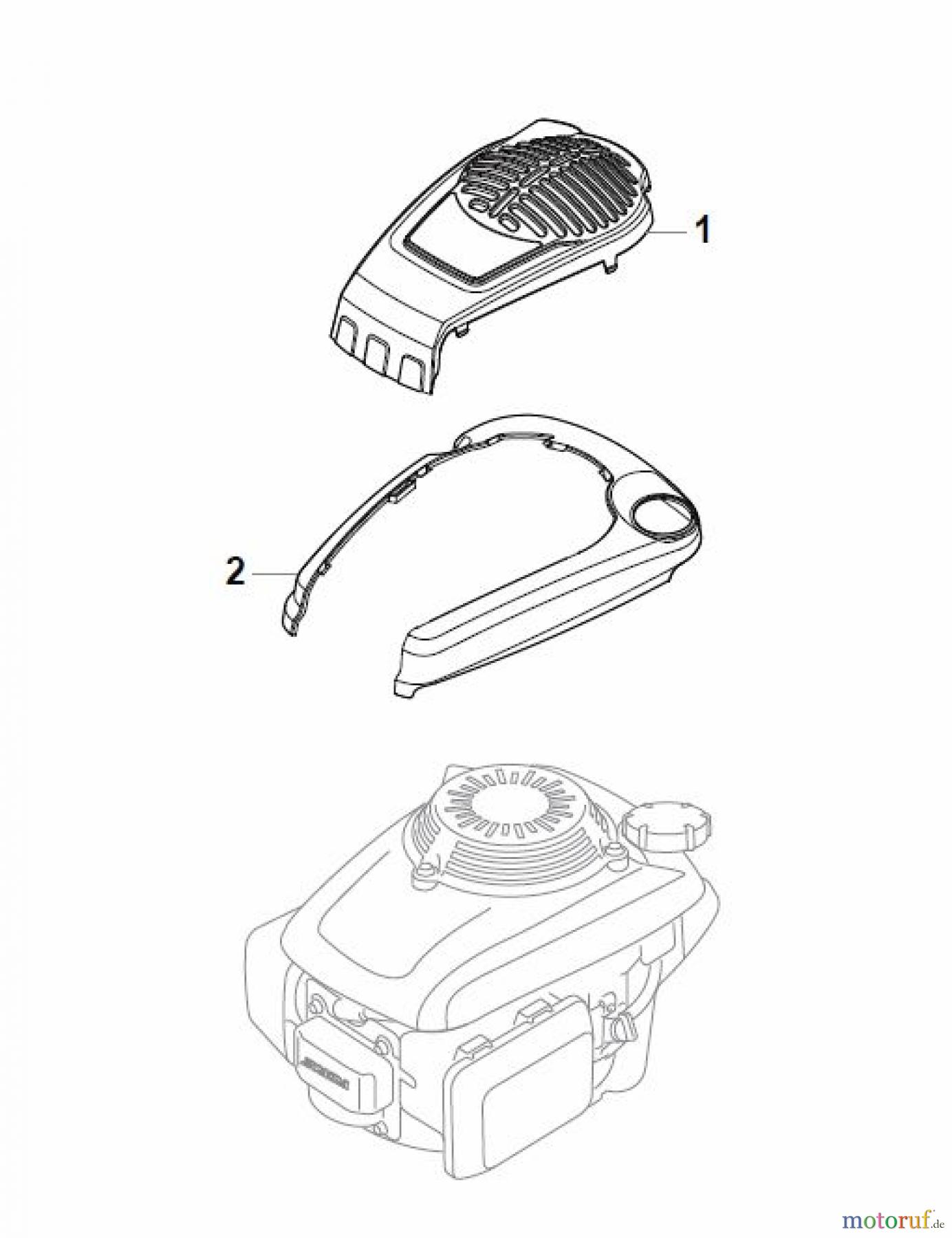  Global Garden Products GGP Rasenmäher Benzin Mit Antrieb 2017 NT 534 TR/E - 534 TRQ/E Honda Engine Cover