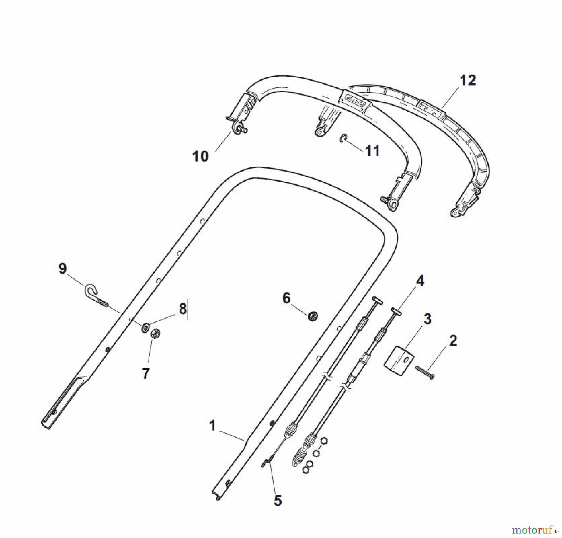  Global Garden Products GGP Rasenmäher Benzin Mit Antrieb 2017 NT 534 W TR - 534 W TRQ Handle, Upper Part