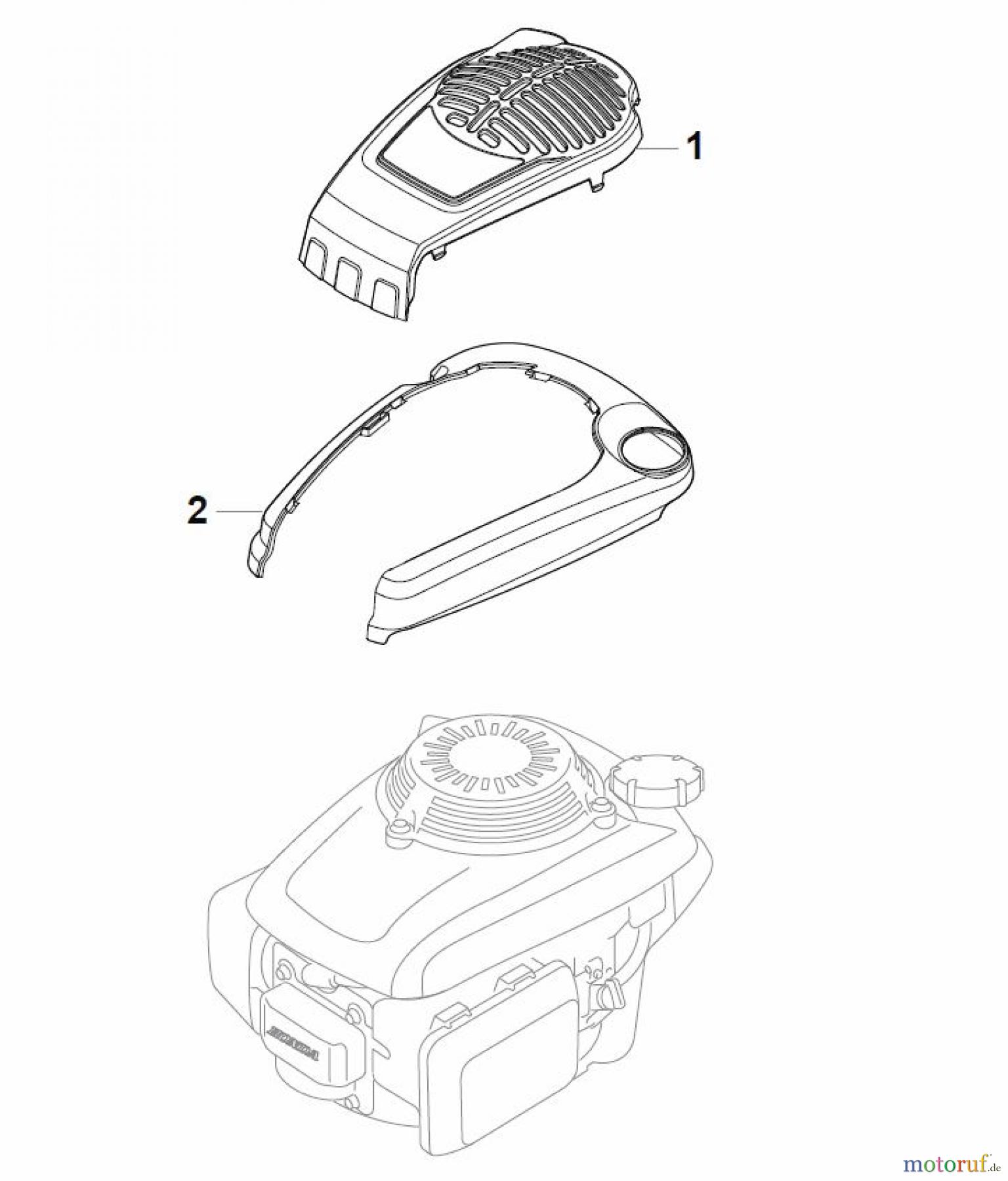  Global Garden Products GGP Rasenmäher Benzin Mit Antrieb 2017 NT 534 W TR/E - W TRQ/E Honda Engine Cover