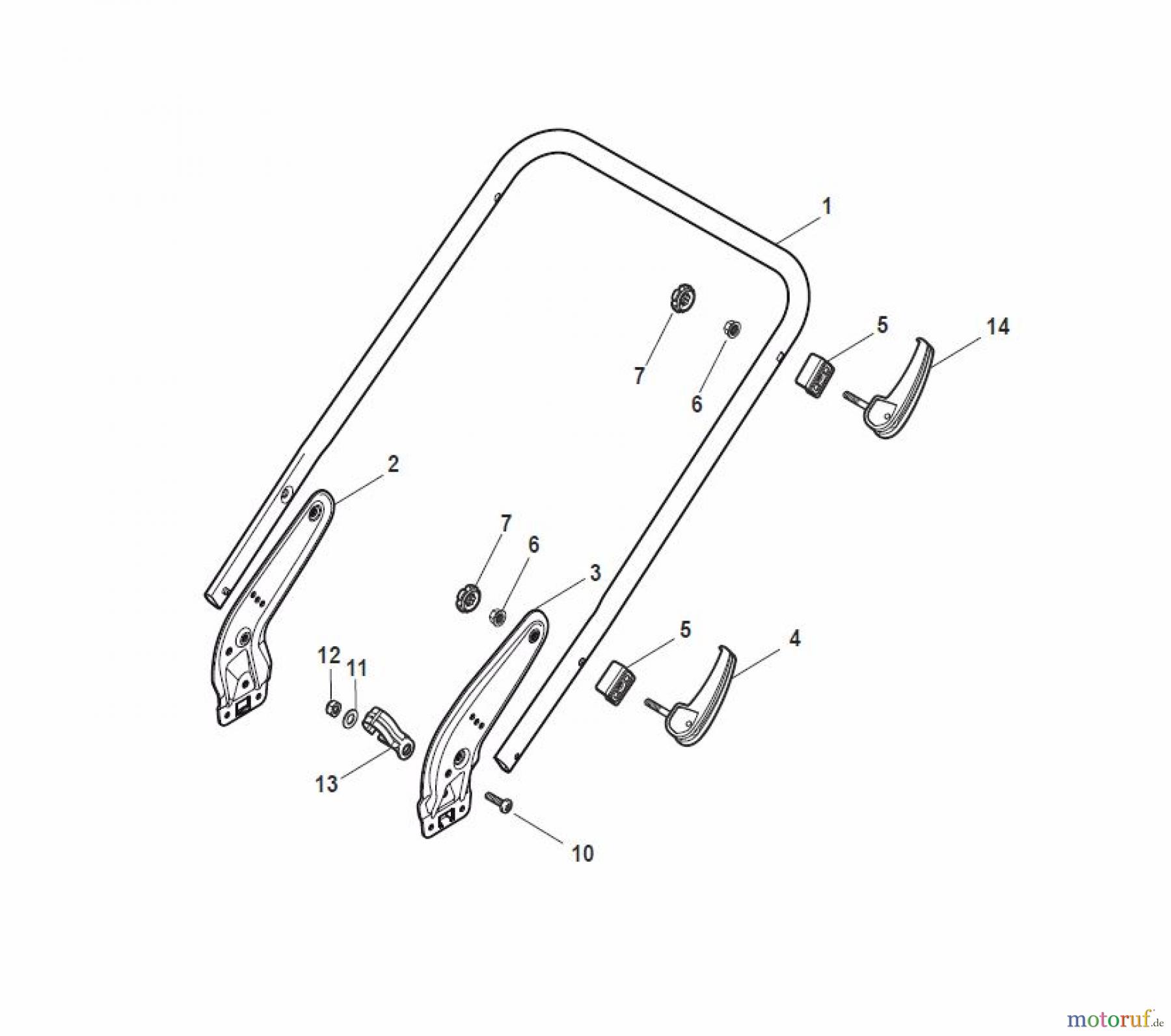  Global Garden Products GGP Rasenmäher Baujahr 2017 Benzin Mit Antrieb 2017 NT 534 W TR/E 4S - W TRQ/E 4S Handle, Lower Part - LUX