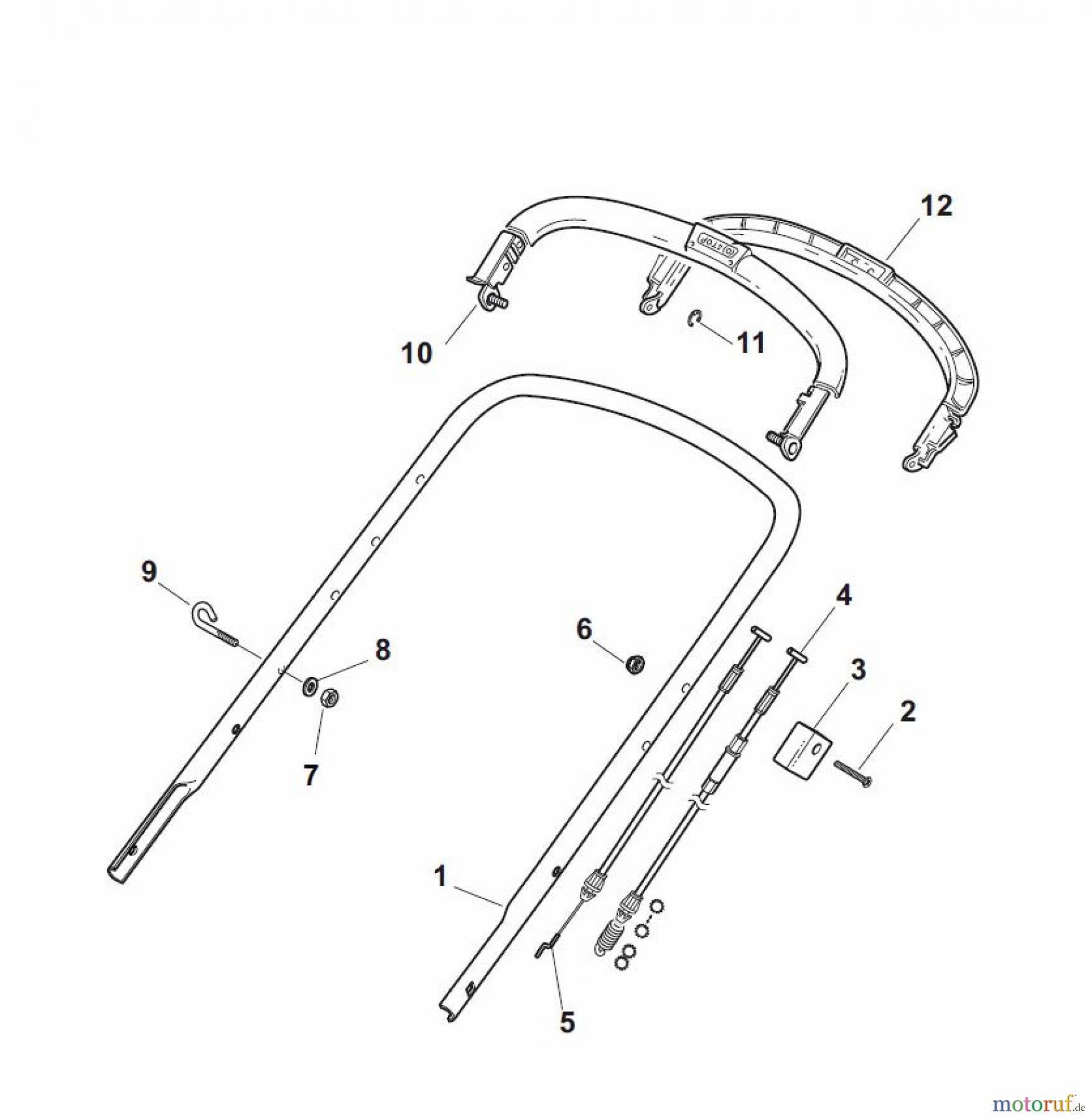  Global Garden Products GGP Rasenmäher Baujahr 2017 Benzin Mit Antrieb 2017 NT 534 W TR/E 4S - W TRQ/E 4S Handle, Upper Part