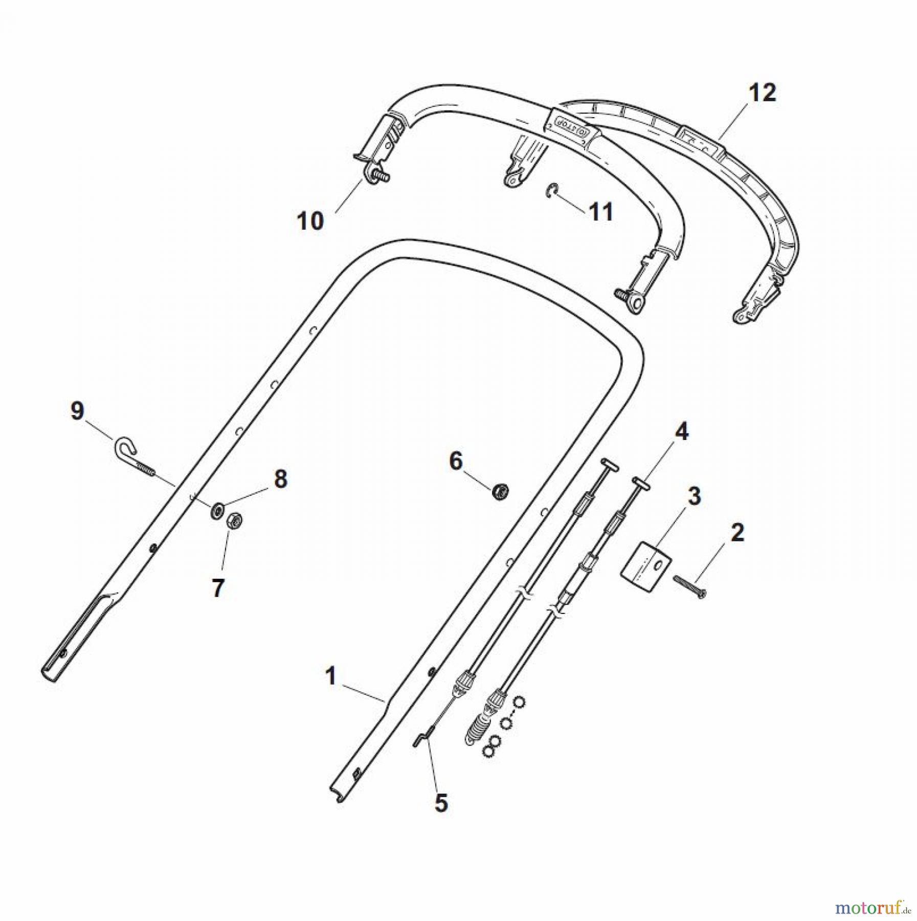  Global Garden Products GGP Rasenmäher Baujahr 2017 Benzin Mit Antrieb 2017 NTL 484 TR 4S - TRQ 4S Handle, Upper Part