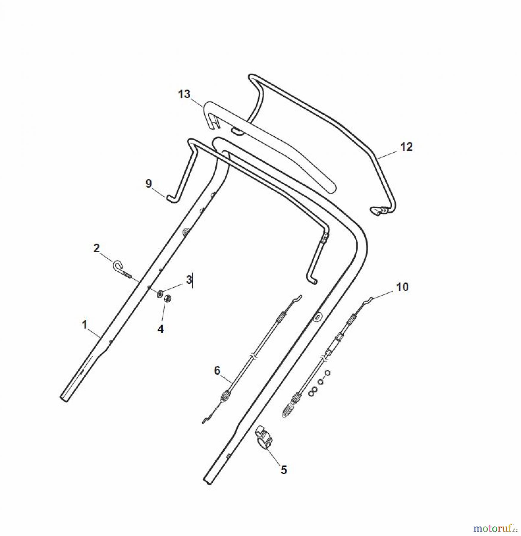  Global Garden Products GGP Rasenmäher Baujahr 2017 Benzin Mit Antrieb 2017 NTL 534 TR 4S - TRQ 4S Handle, Upper Part - ECO