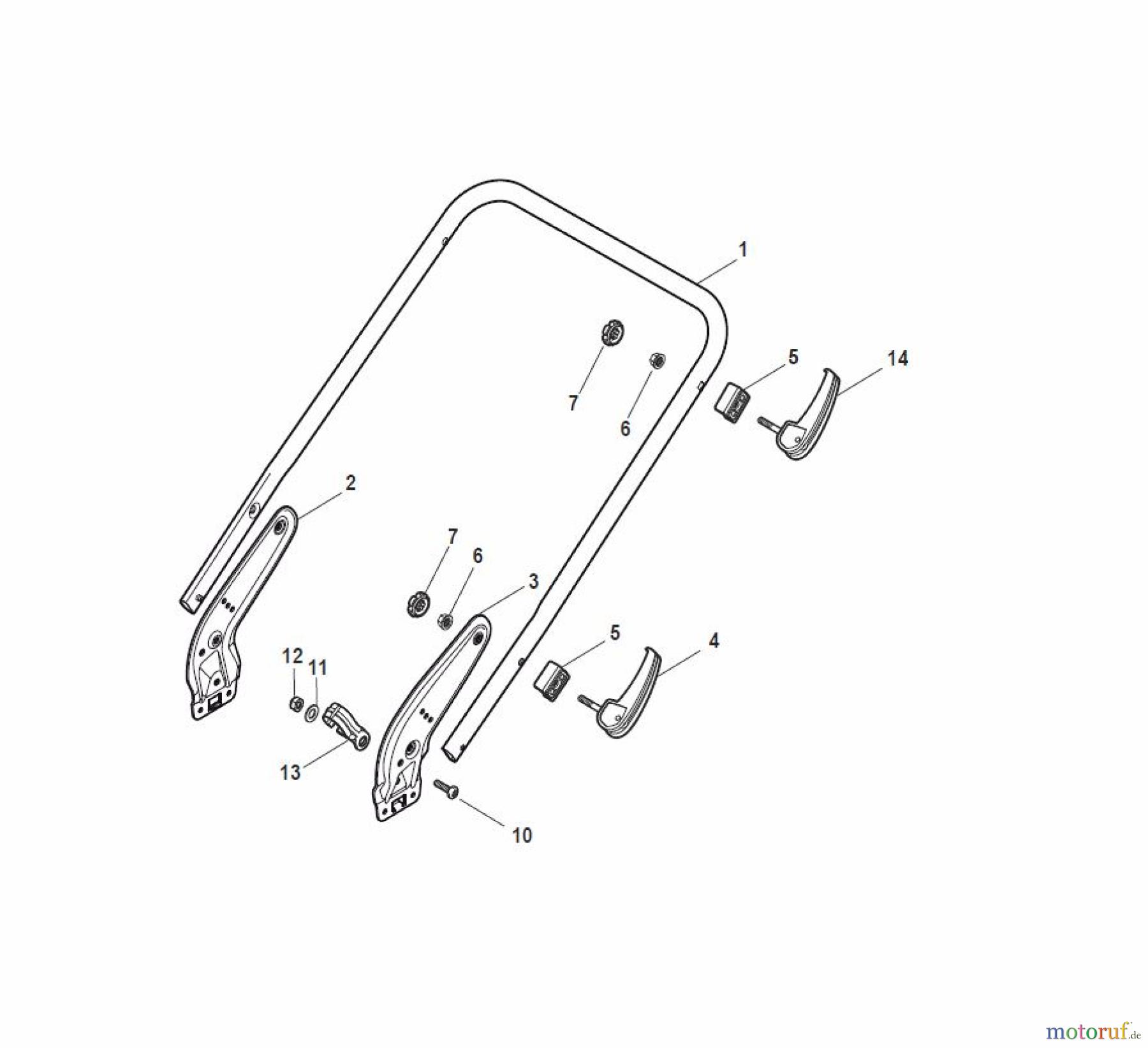  Global Garden Products GGP Rasenmäher Baujahr 2017 Benzin Mit Antrieb 2017 NTL 534 TR/E - 534 TRQ/E Handle, Lower Part - LUX