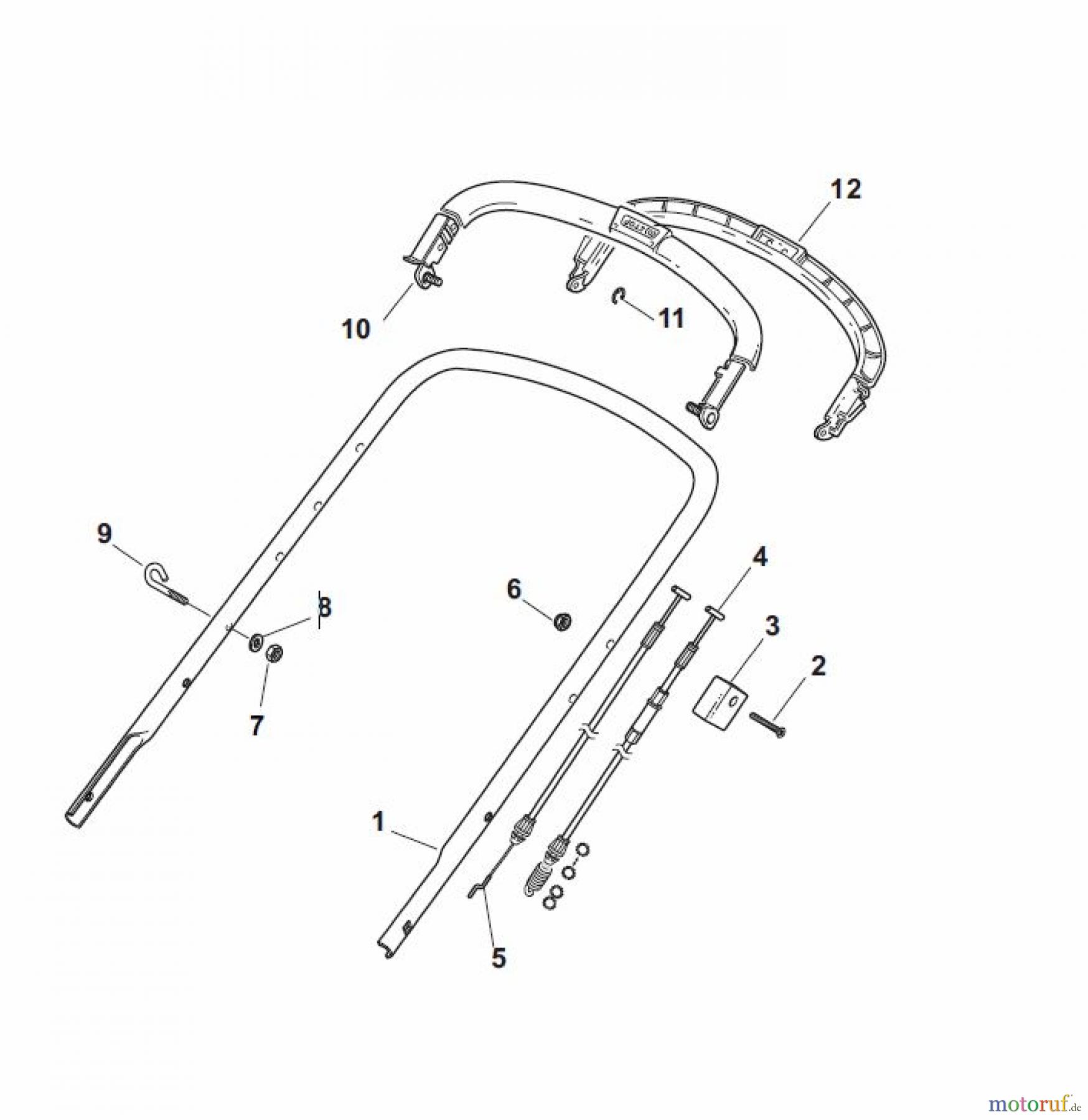  Global Garden Products GGP Rasenmäher Baujahr 2017 Benzin Mit Antrieb 2017 NTL 534 W TR - 534 W TRQ Handle, Upper Part