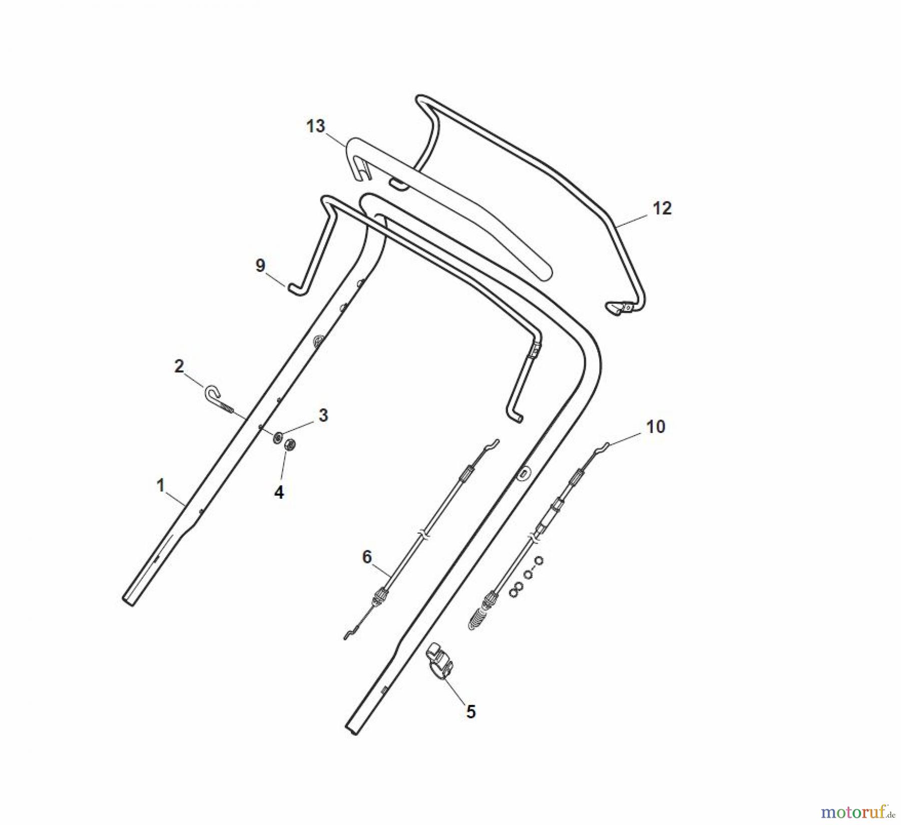  Global Garden Products GGP Rasenmäher Benzin Mit Antrieb 2017 NTL 534 W TR/E 4S - W TRQ/E 4S Handle, Upper Part - ECO