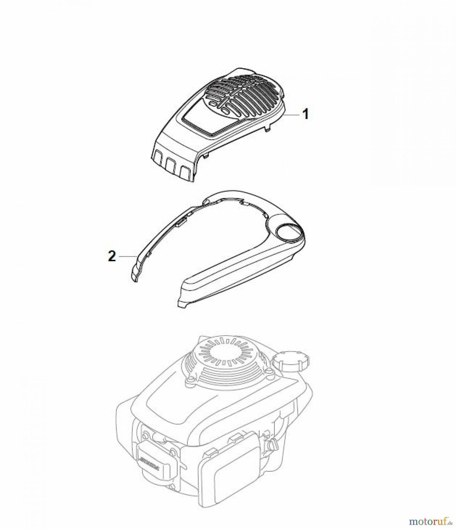  Global Garden Products GGP Rasenmäher Baujahr 2017 Benzin Mit Antrieb 2017 PAN 504 TR/E Honda Engine Cover