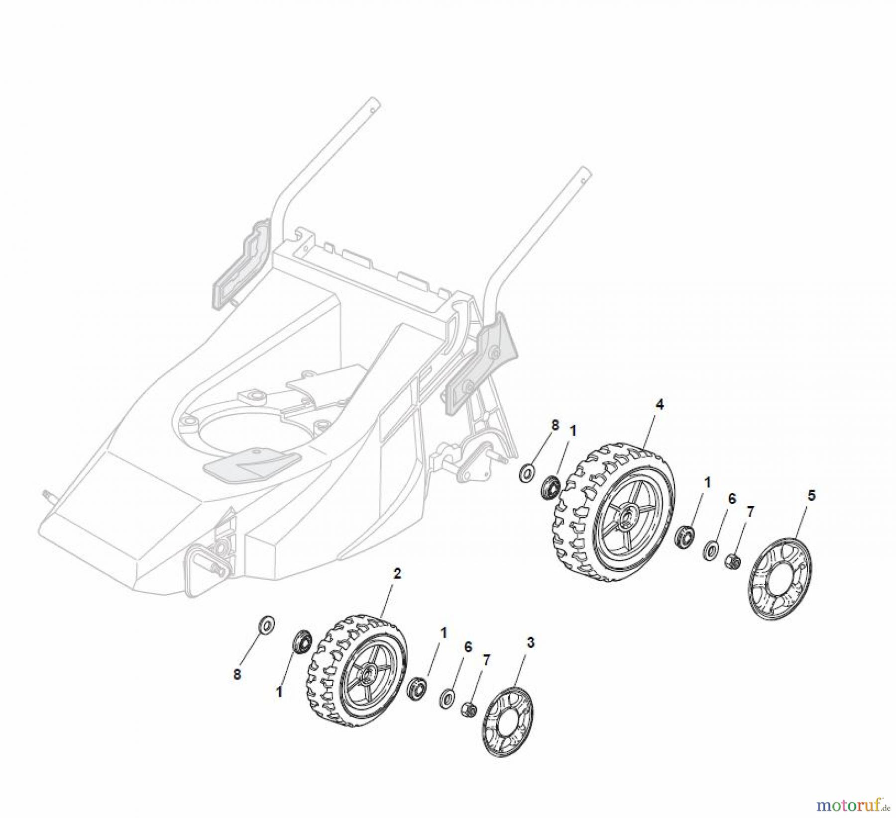  Global Garden Products GGP Rasenmäher Benzin Mit Antrieb 2017 T 484 TR Wheel and Hub Cap