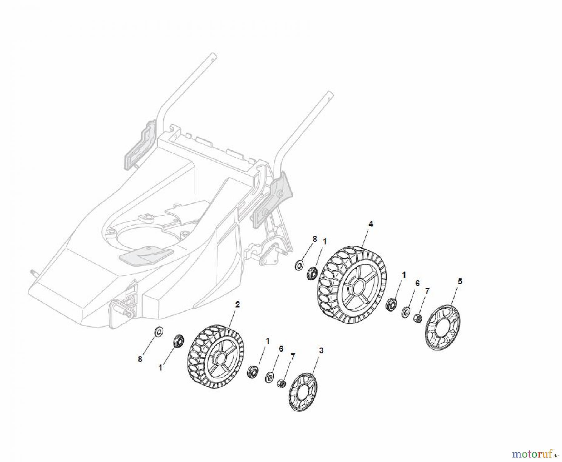  Global Garden Products GGP Rasenmäher Benzin Mit Antrieb 2017 T 484 TR Wheel and Hub Cap