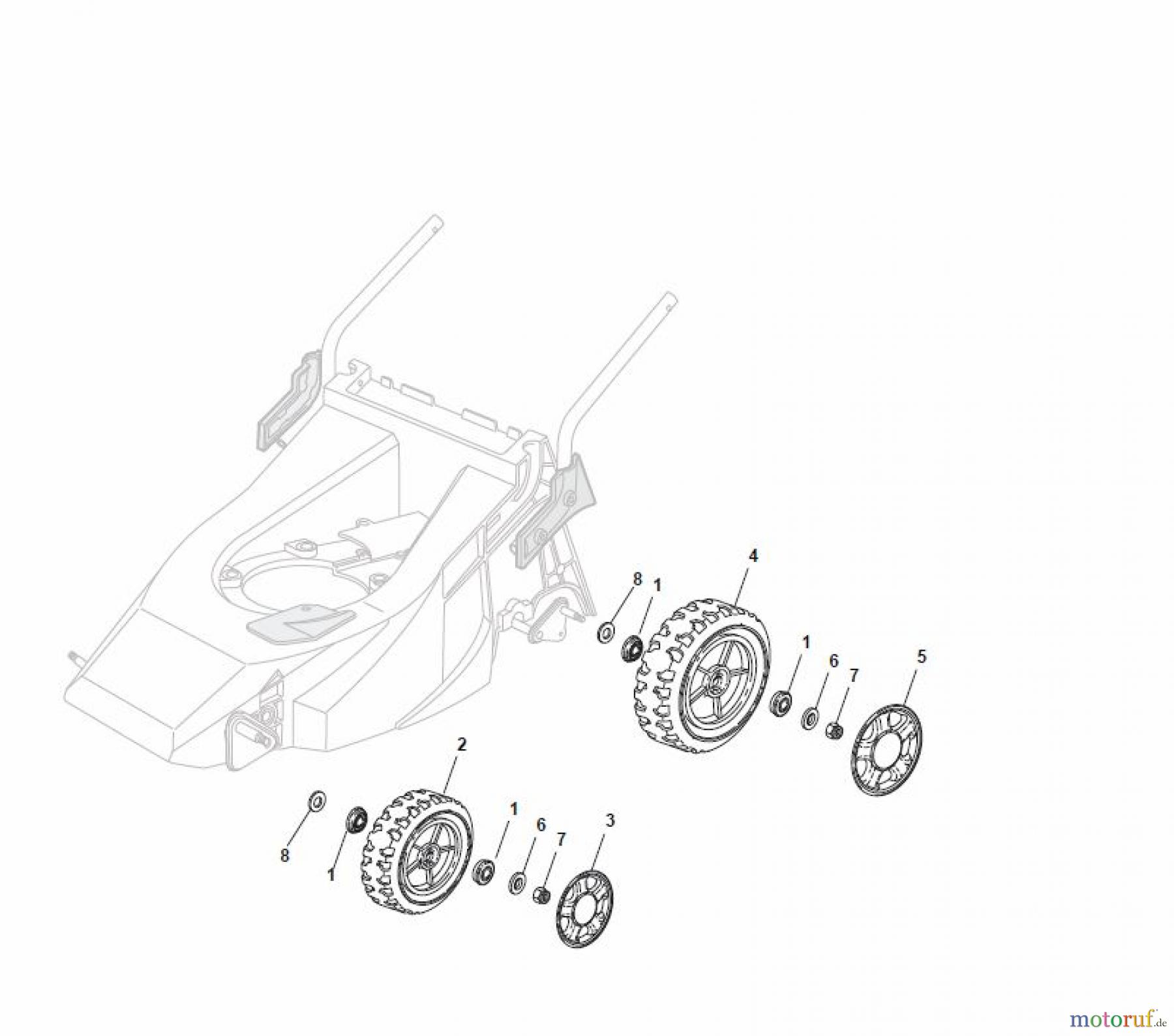  Global Garden Products GGP Rasenmäher Benzin Mit Antrieb 2017 T 484 TR/E Wheel and Hub Cap