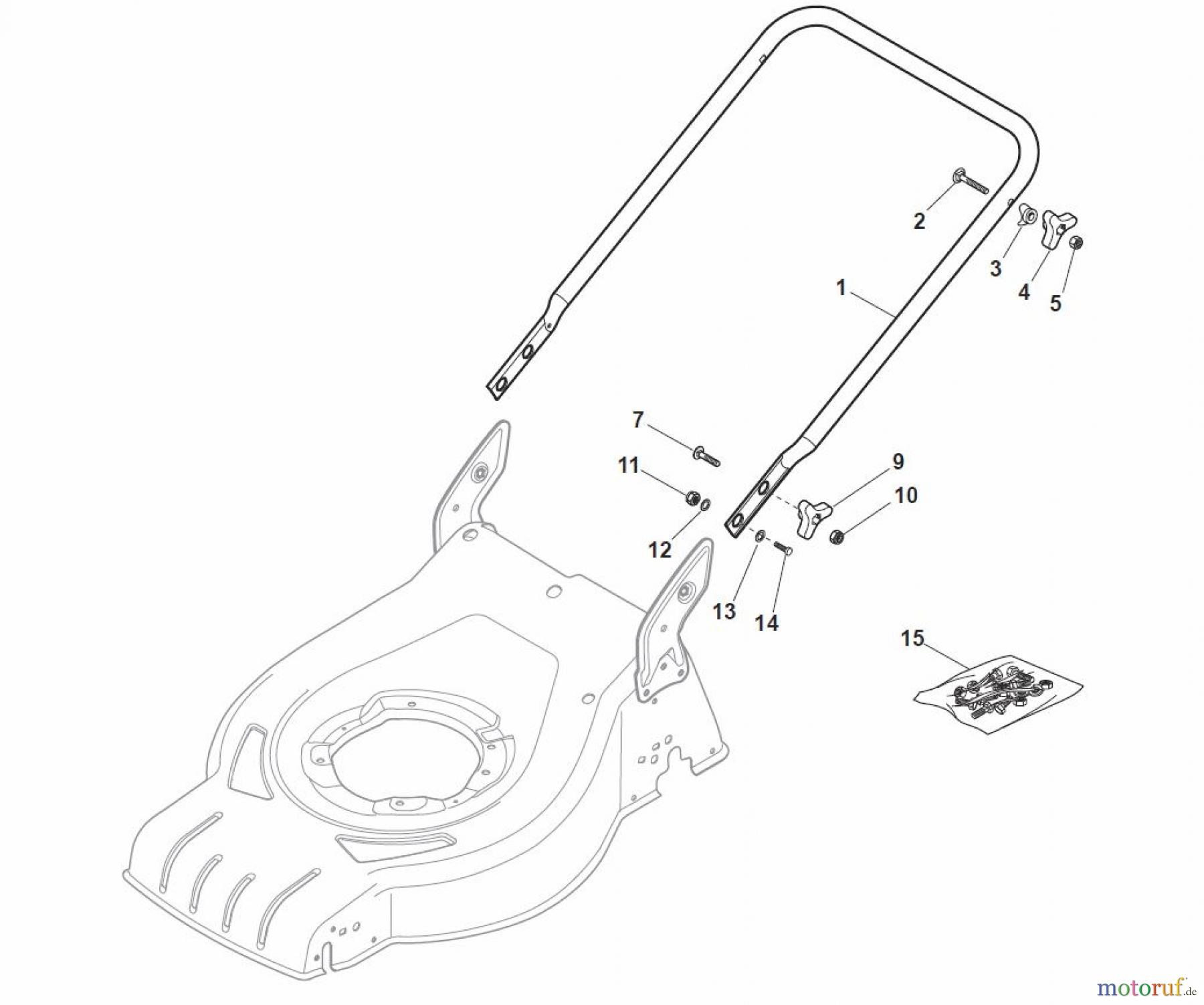  Global Garden Products GGP Rasenmäher Benzin Ohne Antrieb 2017 CRC-CSC 534 W - CRC-CSC 534 WQ Handle, Lower Part