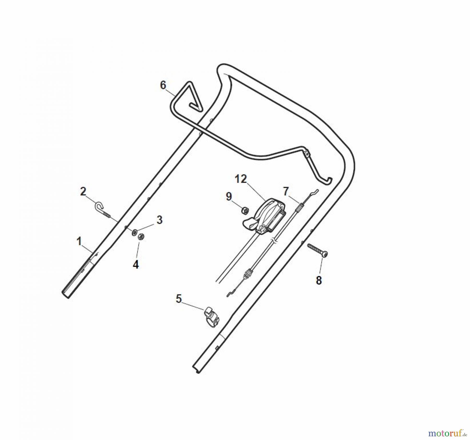  Global Garden Products GGP Rasenmäher Benzin Ohne Antrieb 2017 CRC-CSC 534 W - CRC-CSC 534 WQ Handle, Upper Part