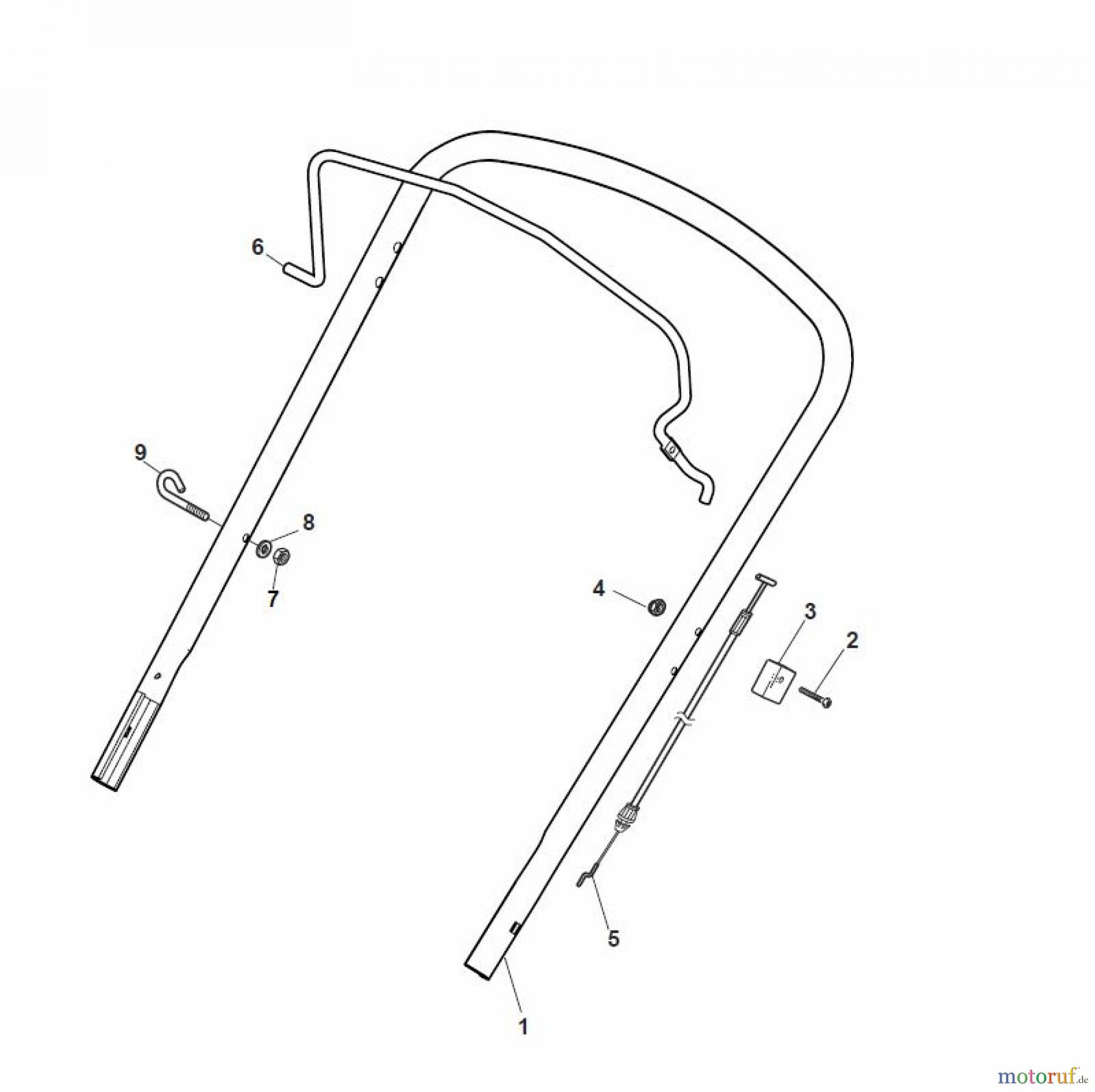  Global Garden Products GGP Rasenmäher Baujahr 2017 Benzin Ohne Antrieb 2017 CR-CS 484 W - CR-CS 484 WQ Handle, Upper Part