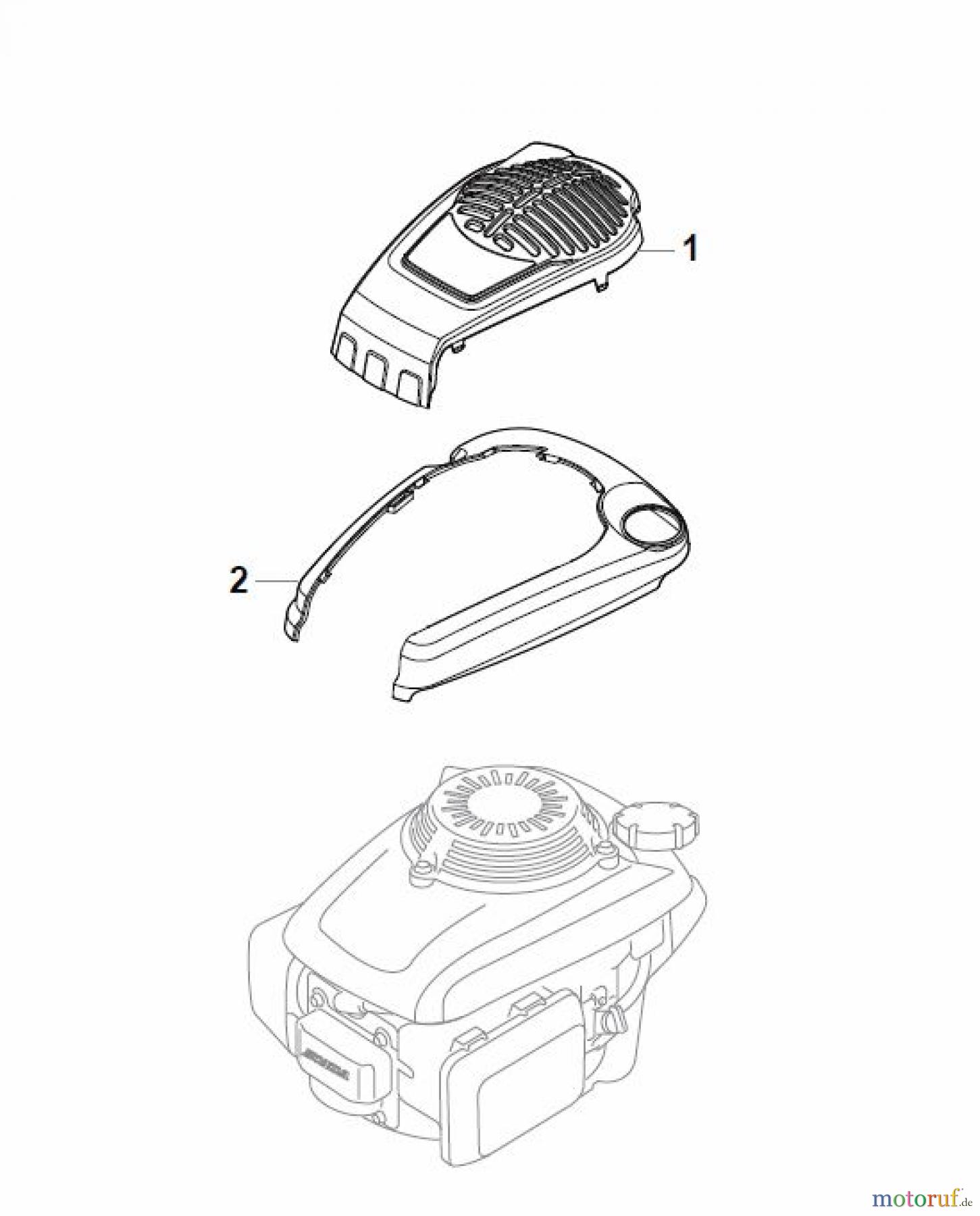  Global Garden Products GGP Rasenmäher Baujahr 2017 Benzin Ohne Antrieb 2017 ESL 464 Honda Engine Cover