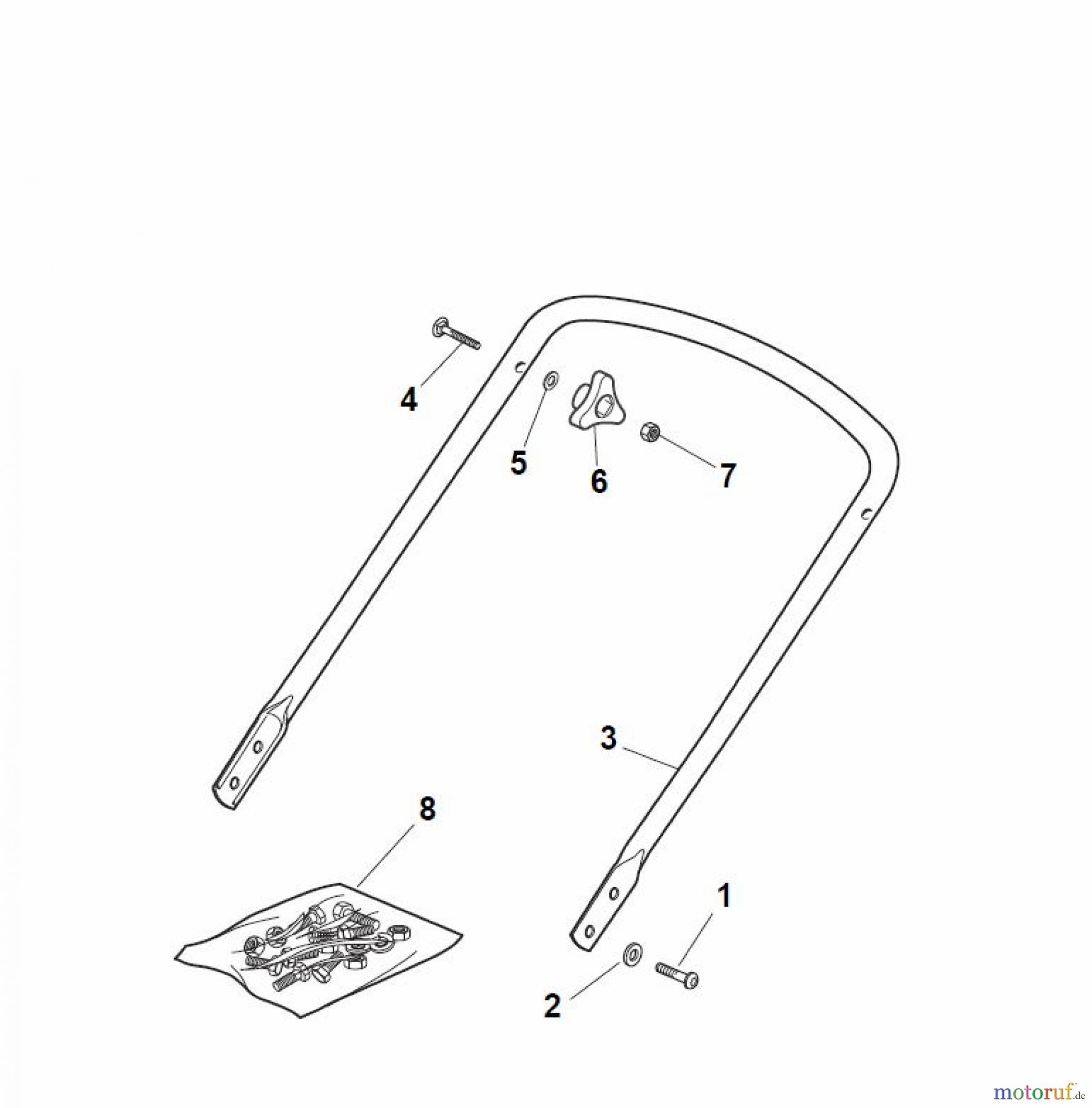  Global Garden Products GGP Rasenmäher Baujahr 2017 Benzin Ohne Antrieb 2017 ESL 534 Handle, Lower Part