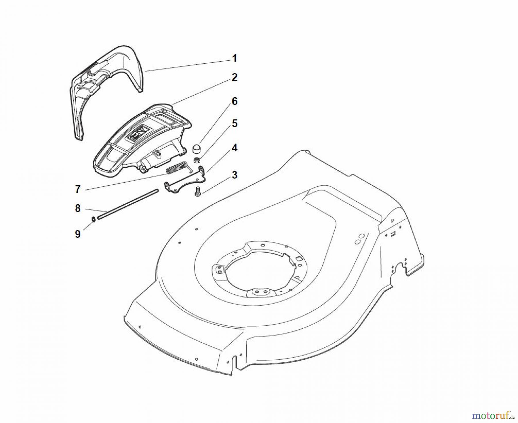  Global Garden Products GGP Rasenmäher Benzin Ohne Antrieb 2017 NT 484 W - 484 WQ Ejection-Guard