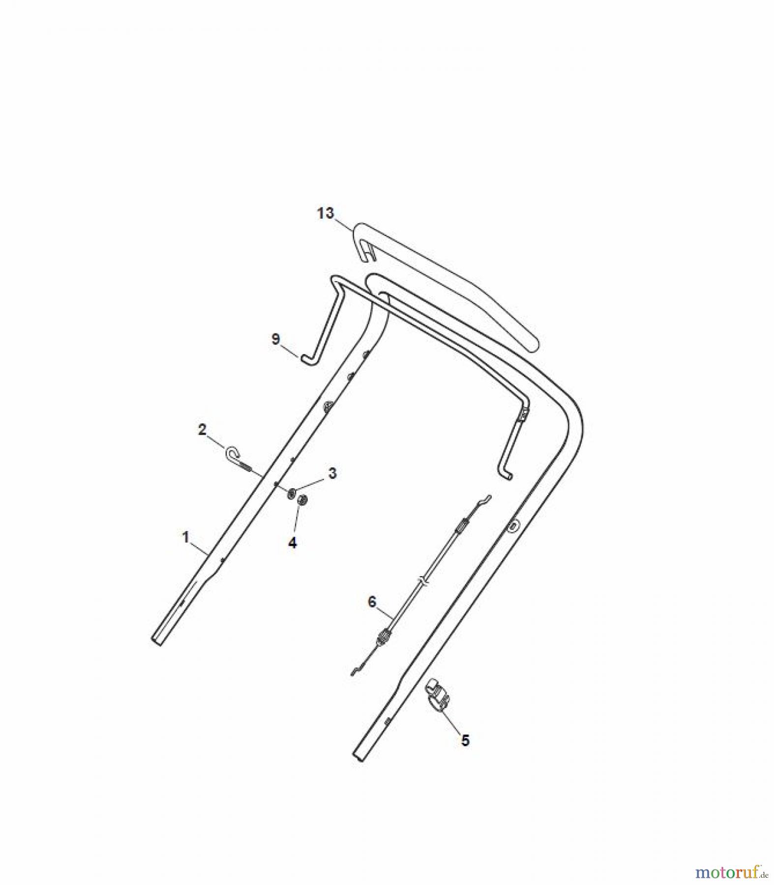  Global Garden Products GGP Rasenmäher Baujahr 2017 Benzin Ohne Antrieb 2017 NTL 484 - 484 Q Handle, Upper Part - ECO