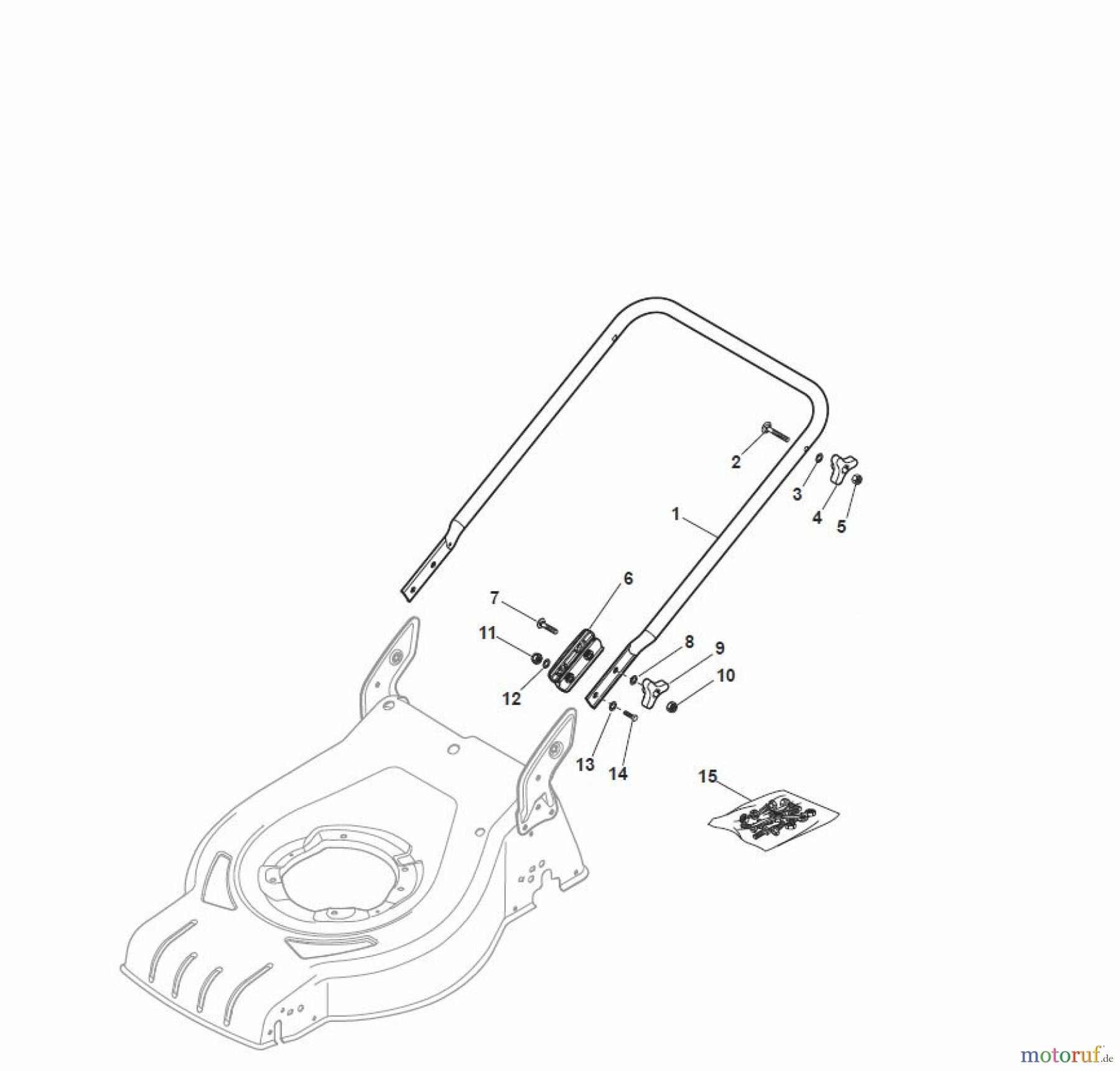  Global Garden Products GGP Rasenmäher Baujahr 2017 Elektro mit Antrieb 2017 CR-CS 480 WS - CR-CS 480 WSQ Handle, Lower Part