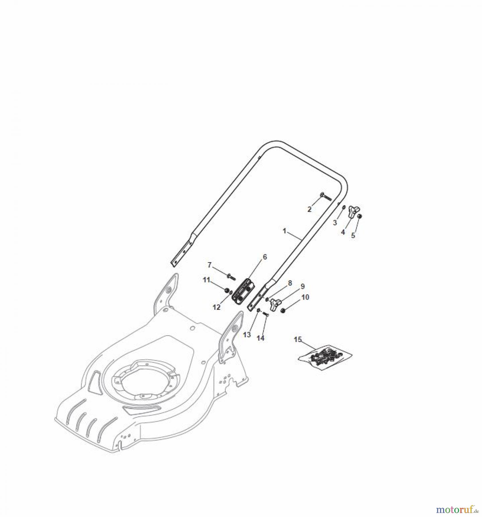  Global Garden Products GGP Rasenmäher Elektro mit Antrieb 2017 CRL-CSL 480 S - CRL-CSL 480 SQ Handle, Lower Part