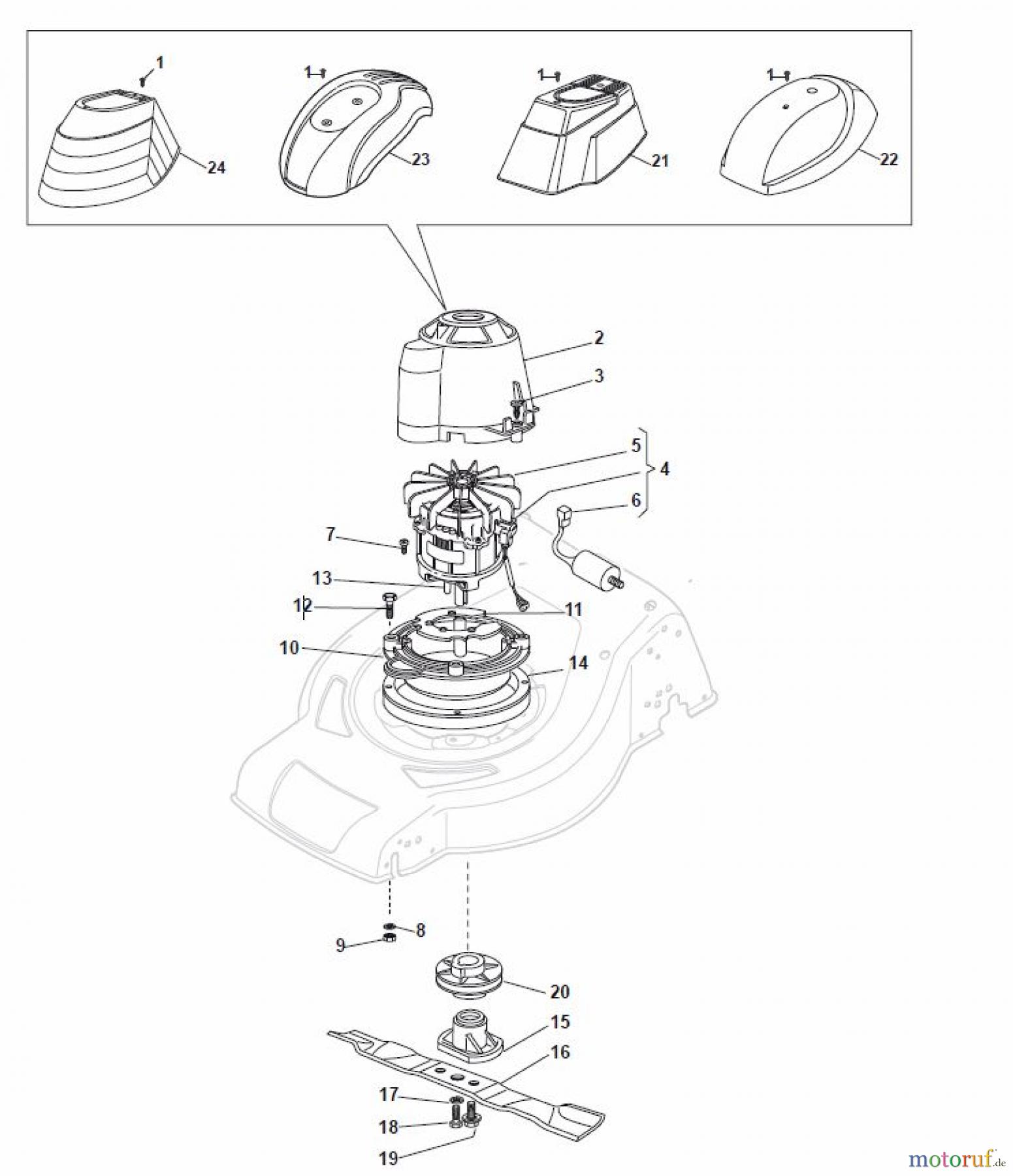  Global Garden Products GGP Rasenmäher Baujahr 2017 Elektro mit Antrieb 2017 ESL 460 TR Electric Motor/Blade/Cover