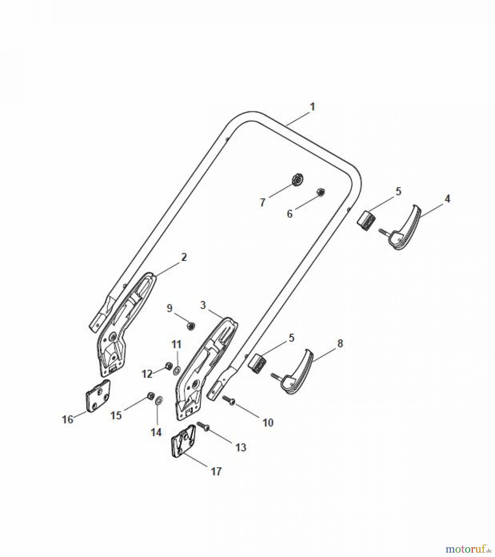  Global Garden Products GGP Rasenmäher Baujahr 2017 Elektro mit Antrieb 2017 NTL 480 TR - TRQ Handle, Lower Part