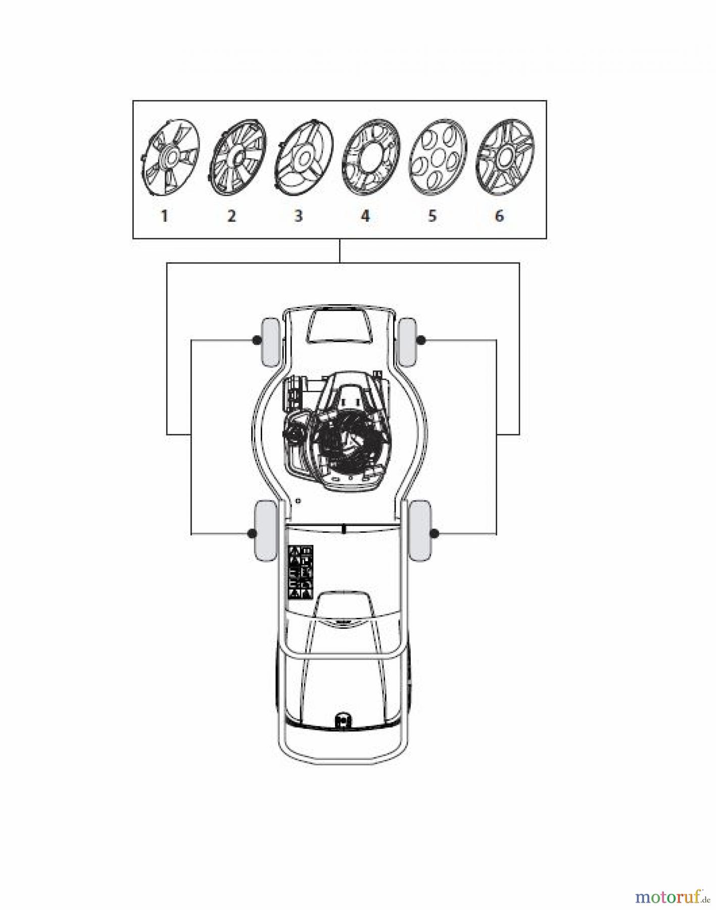  Global Garden Products GGP Rasenmäher Elektro mit Antrieb 2017 NTL 480 TR - TRQ Hub Caps