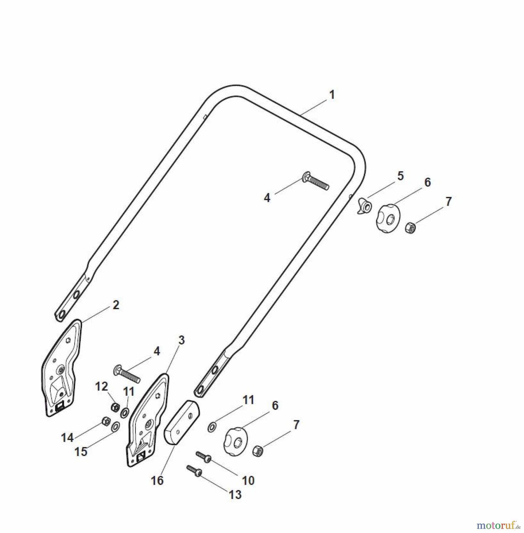  Global Garden Products GGP Rasenmäher Baujahr 2017 Elektro Ohne Antrieb 2017 NTL 480 - 480 Q Handle, Lower Part