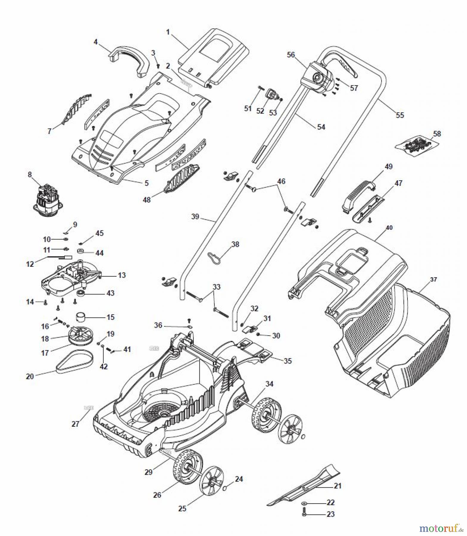  Global Garden Products GGP Rasenmäher Baujahr 2017 Elektro Ohne Antrieb 2017 E 380 Version 2