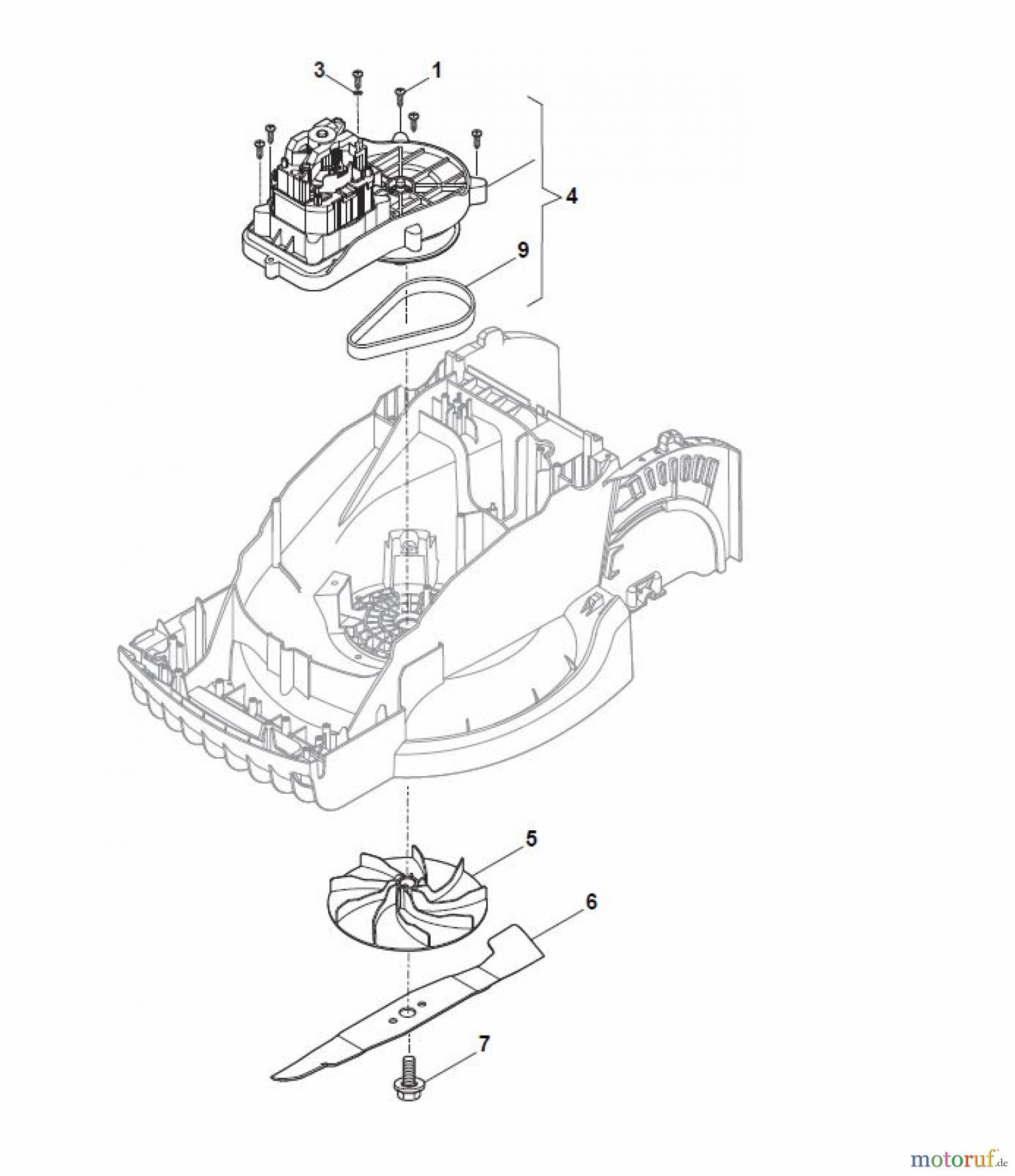  Global Garden Products GGP Rasenmäher Elektro Ohne Antrieb 2017 EL 420 Electric Motor/Blade