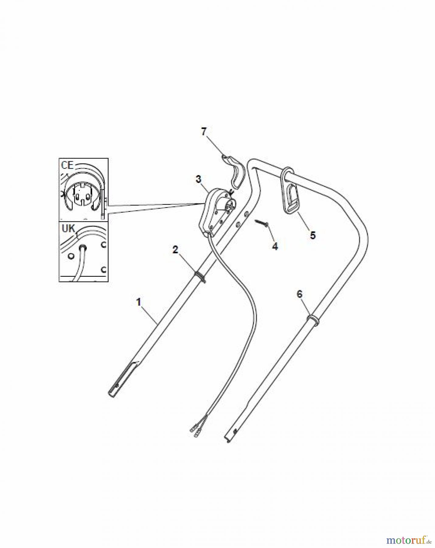  Global Garden Products GGP Rasenmäher Baujahr 2017 Elektro Ohne Antrieb 2017 CRL-CSL 480 W - CRL-CSL 480 WQ Handle, Upper Part