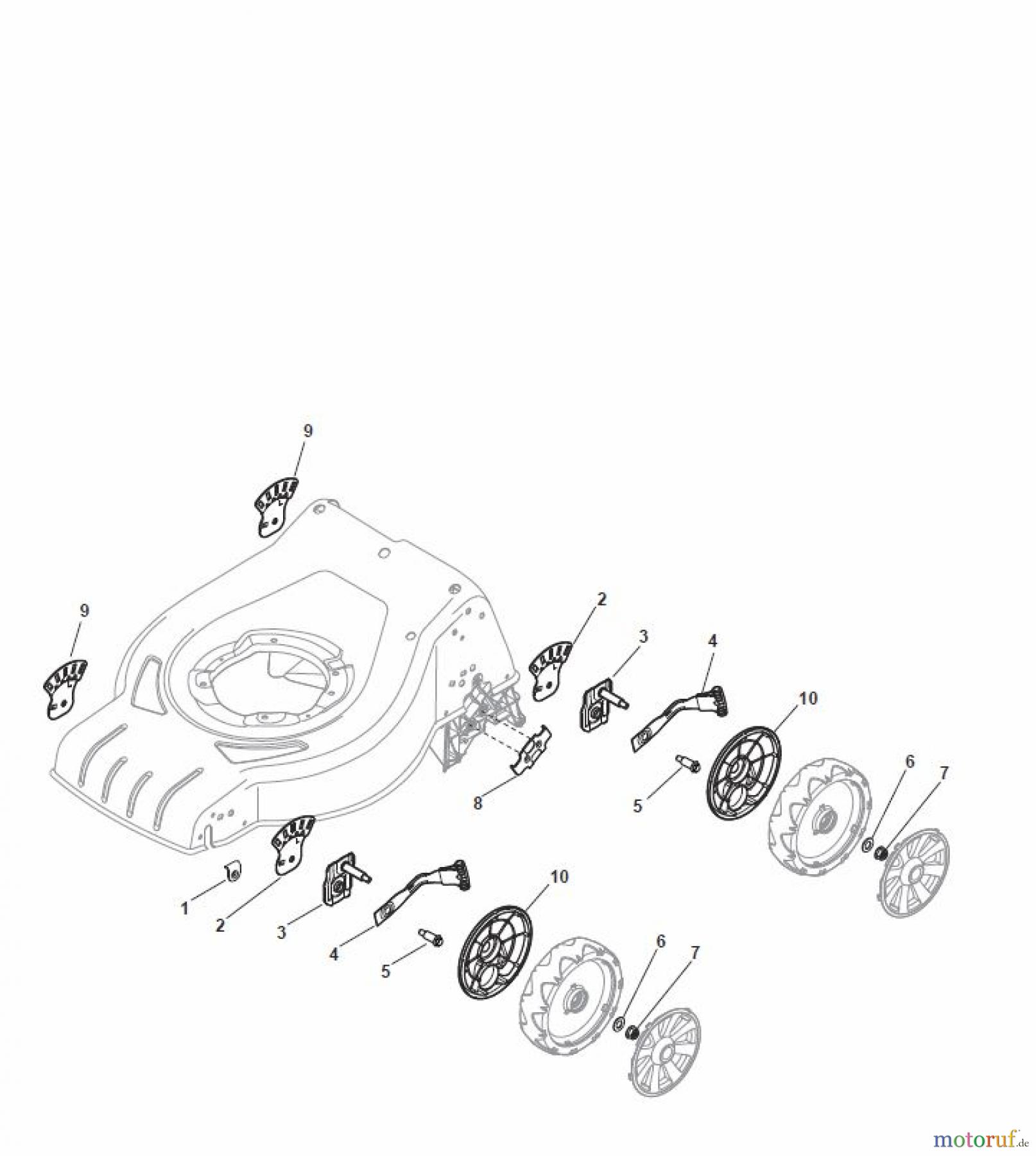  Global Garden Products GGP Rasenmäher Baujahr 2017 Elektro Ohne Antrieb 2017 CR-CS 480 - CR-CS 480 Q Height Adjusting